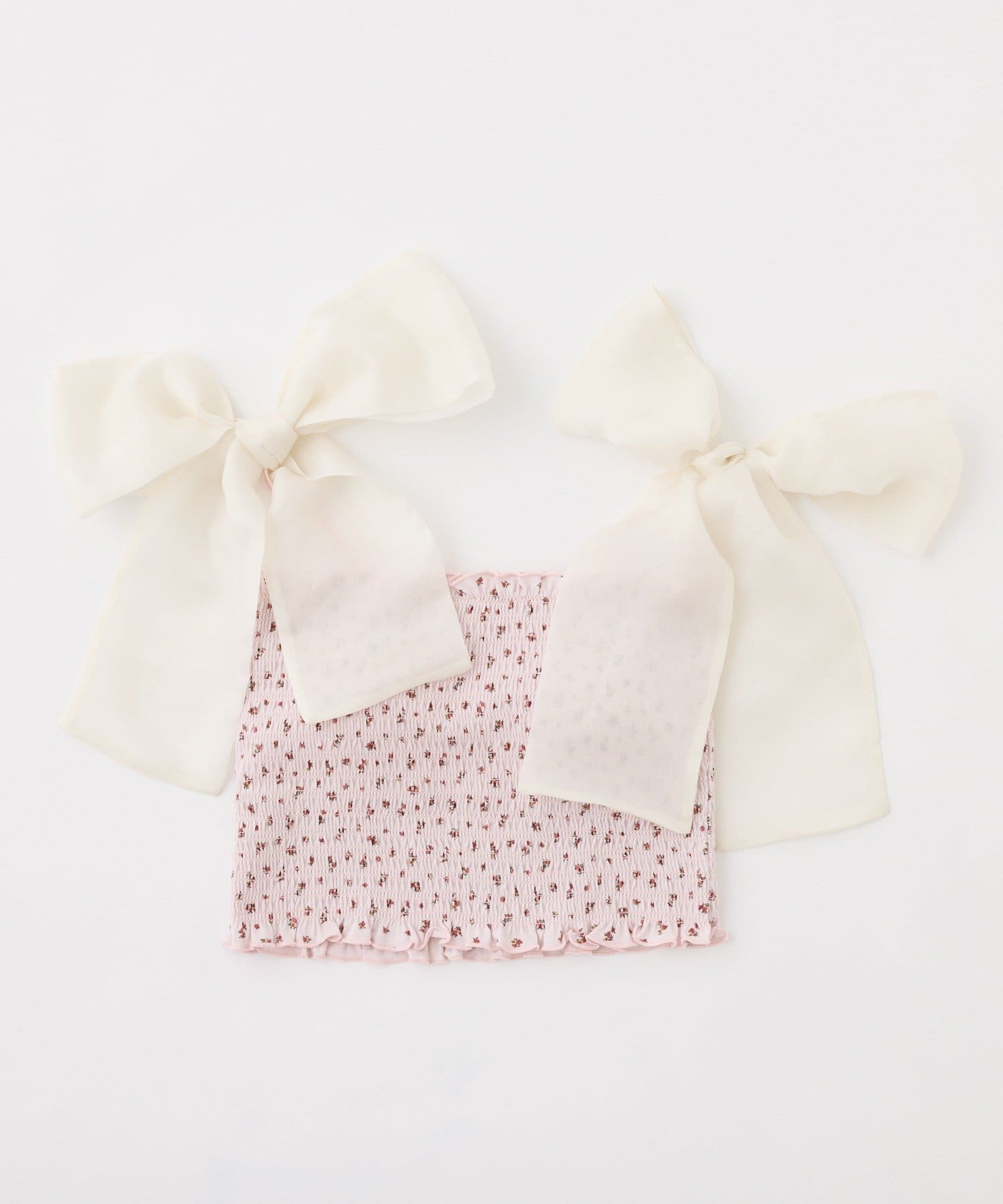 one after another NICE CLAUP(ワンアフターアナザー ナイスクラップ) 肩リボン取り外し可能カップ付きシャーリングインナー