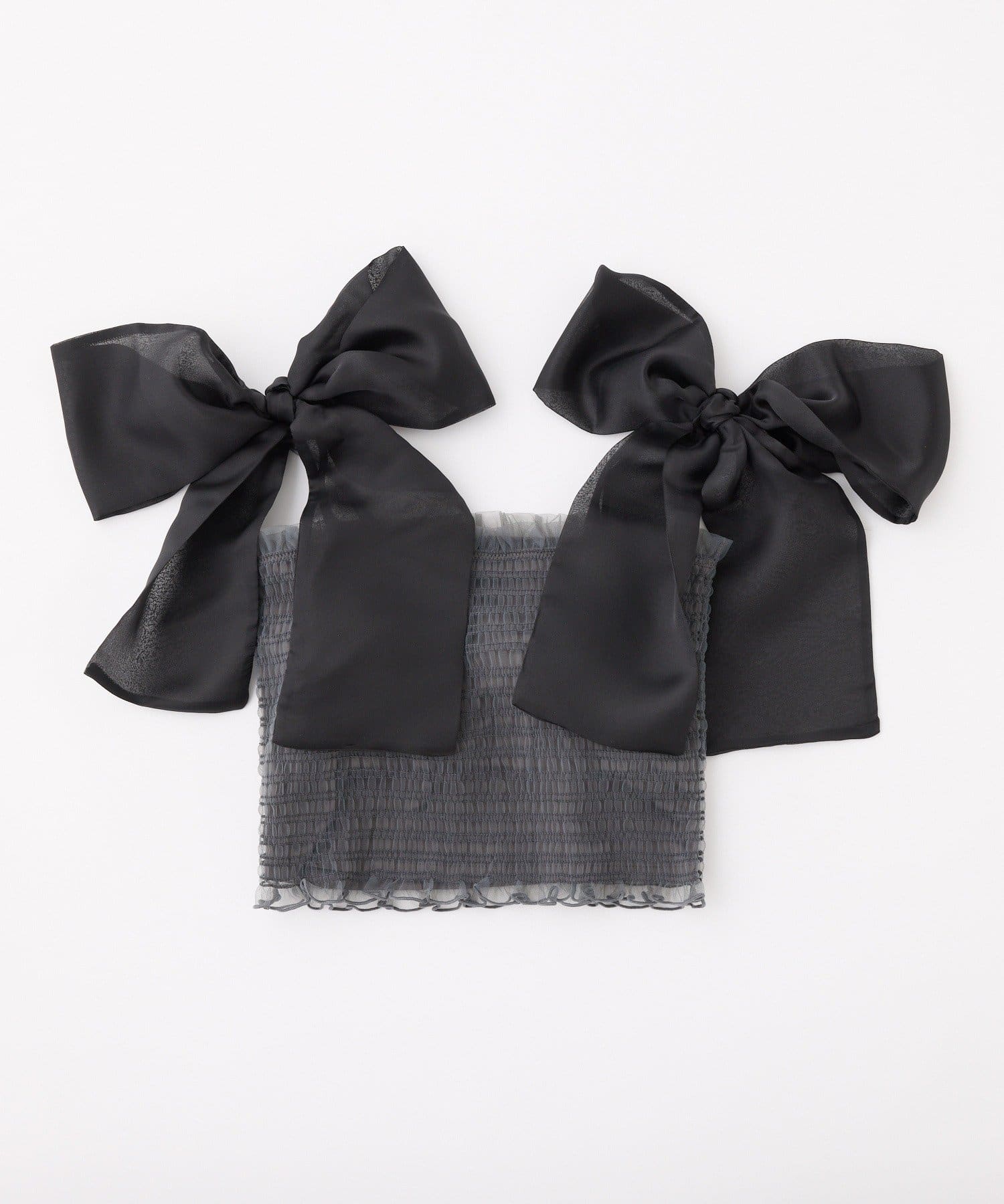 one after another NICE CLAUP(ワンアフターアナザー ナイスクラップ) 肩リボン取り外し可能カップ付きシャーリングインナー