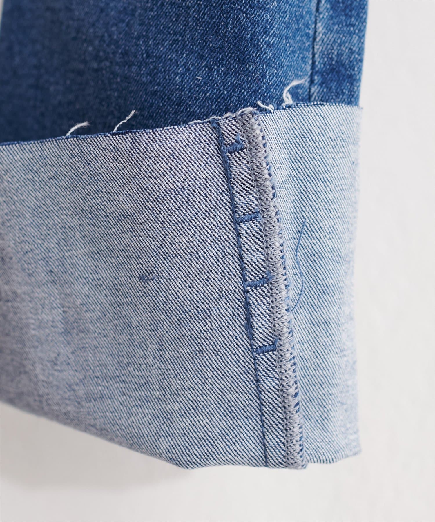 natural couture(ナチュラルクチュール) セルフカットストレートデニムフレアパンツ