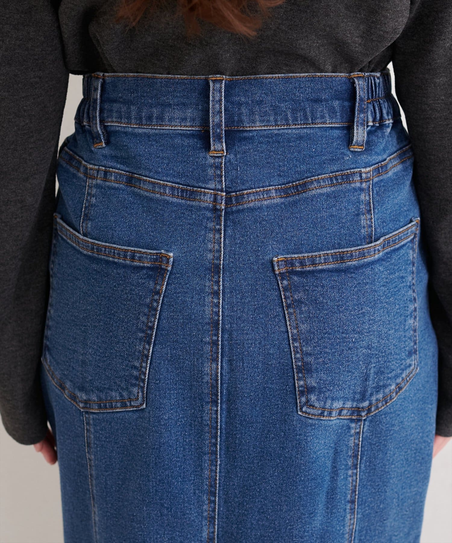 natural couture(ナチュラルクチュール) ストレートデニムタイトスカート