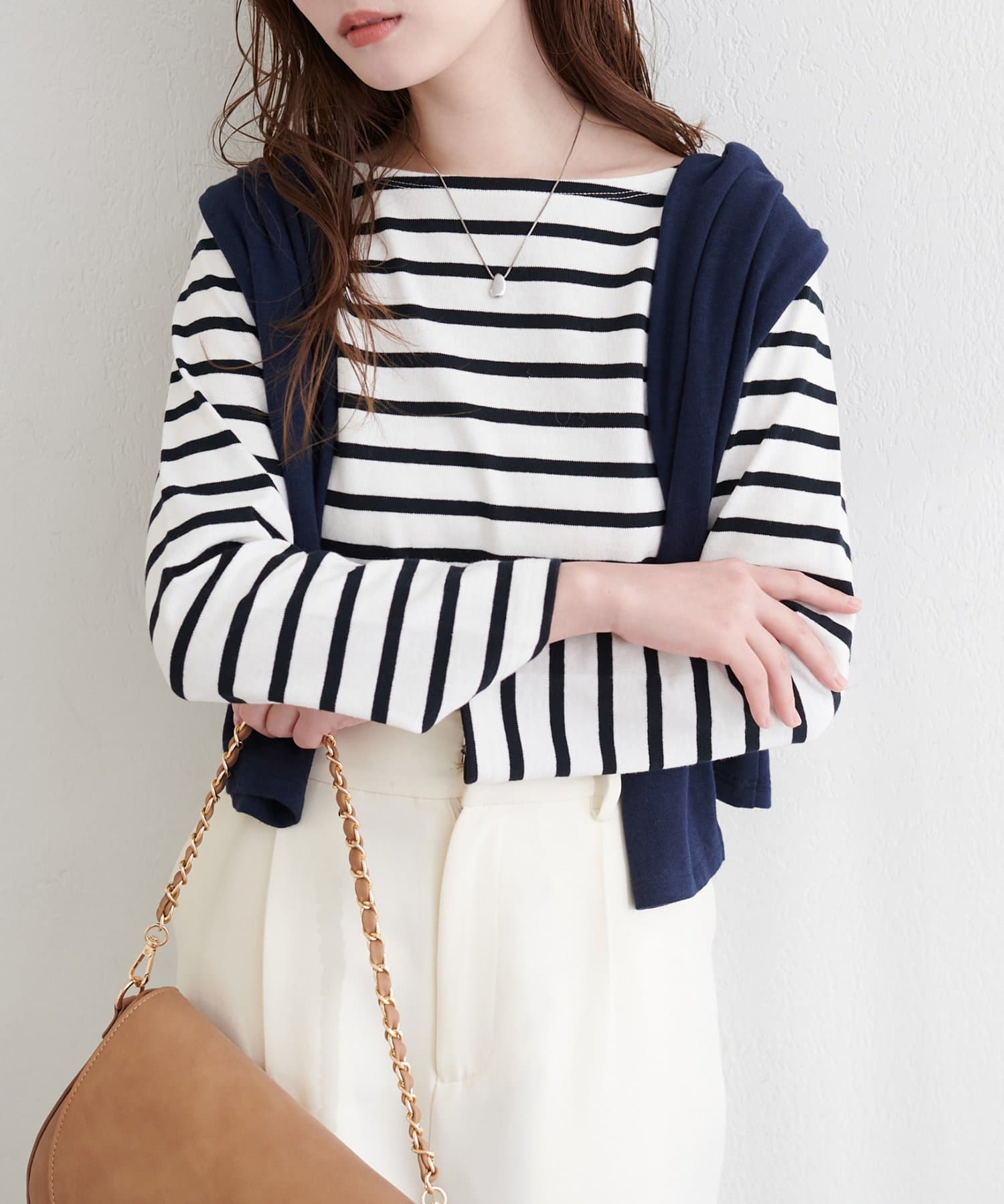 natural couture(ナチュラルクチュール) 便利なベーシックボーダーT