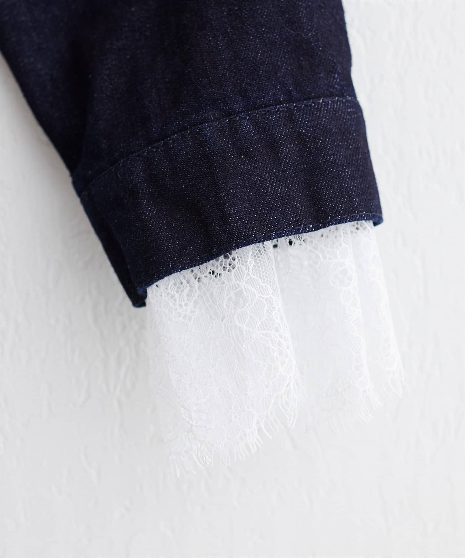 natural couture(ナチュラルクチュール) 袖レース付きGジャン