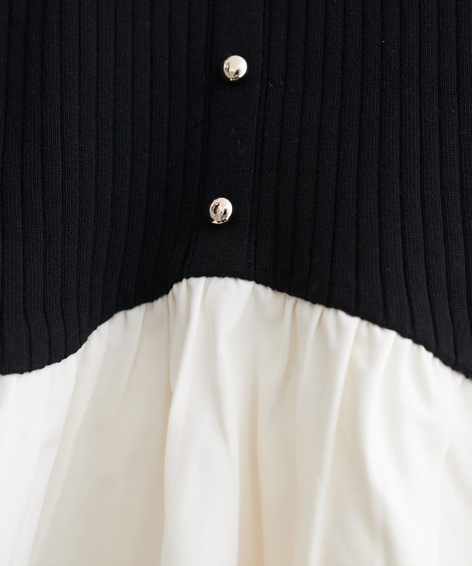 natural couture(ナチュラルクチュール) 異素材ペプラムニット