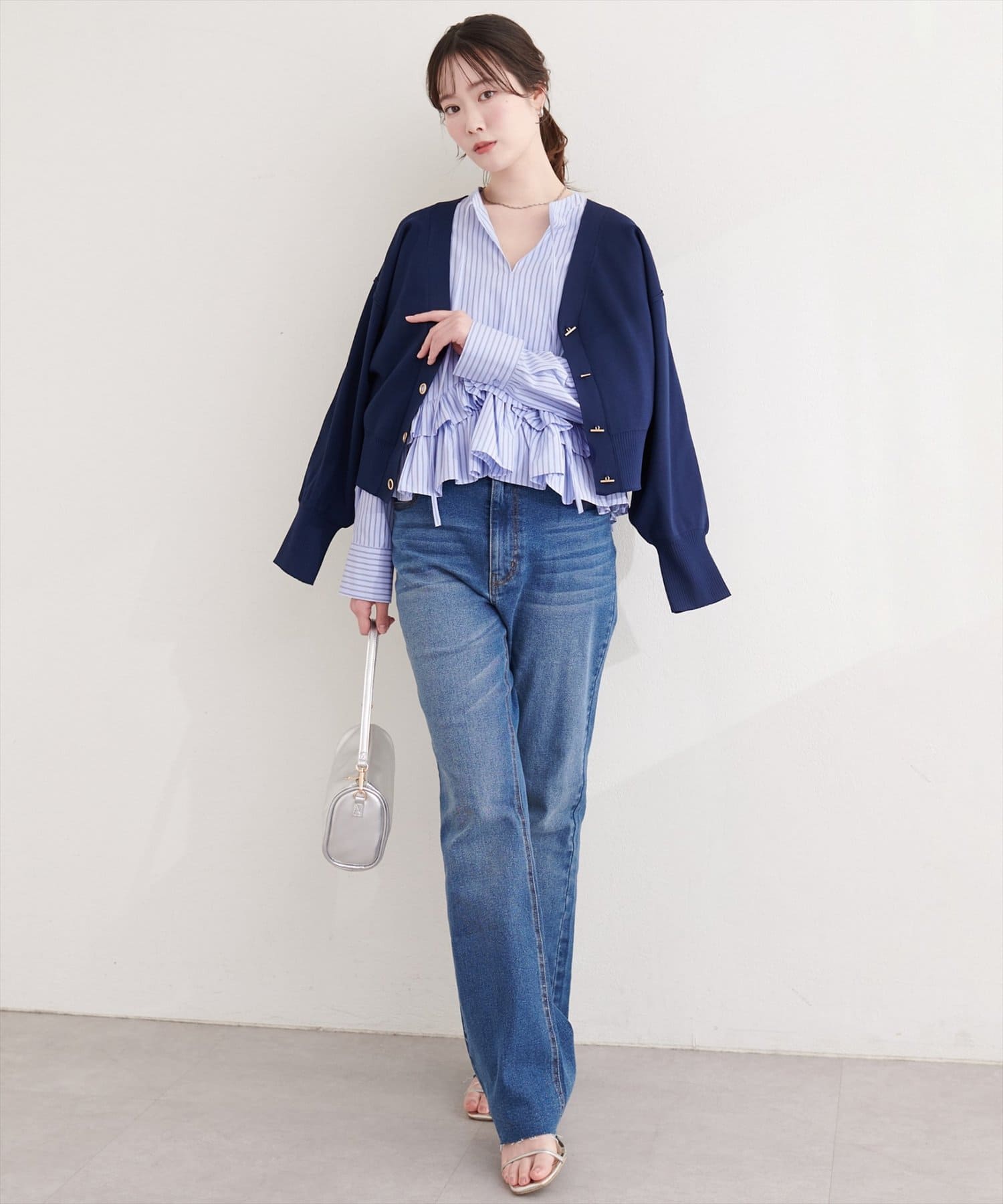 natural couture(ナチュラルクチュール) ティアードフリルブラウス