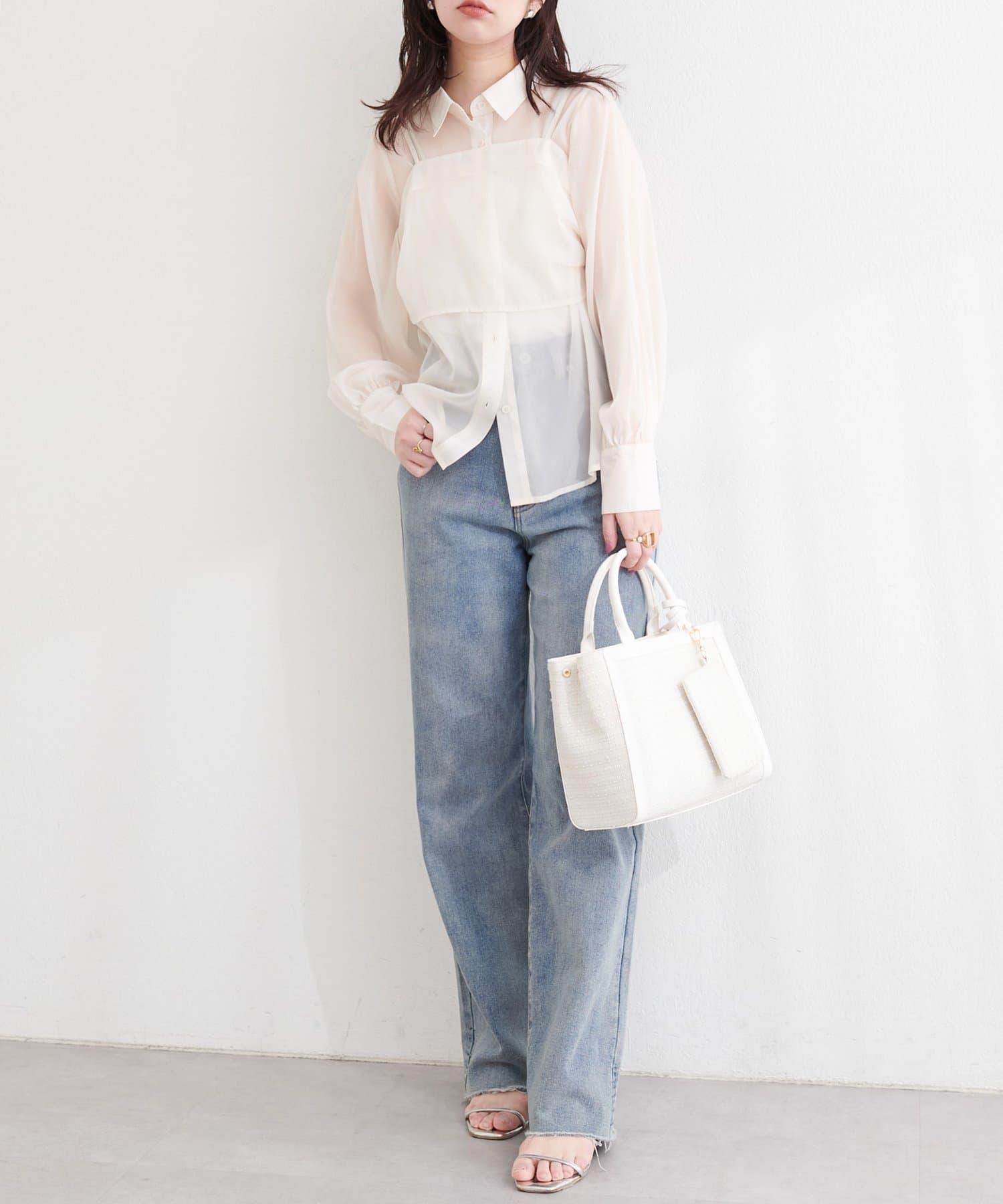 natural couture(ナチュラルクチュール) 〈osono〉ビスチェ+シャツSET