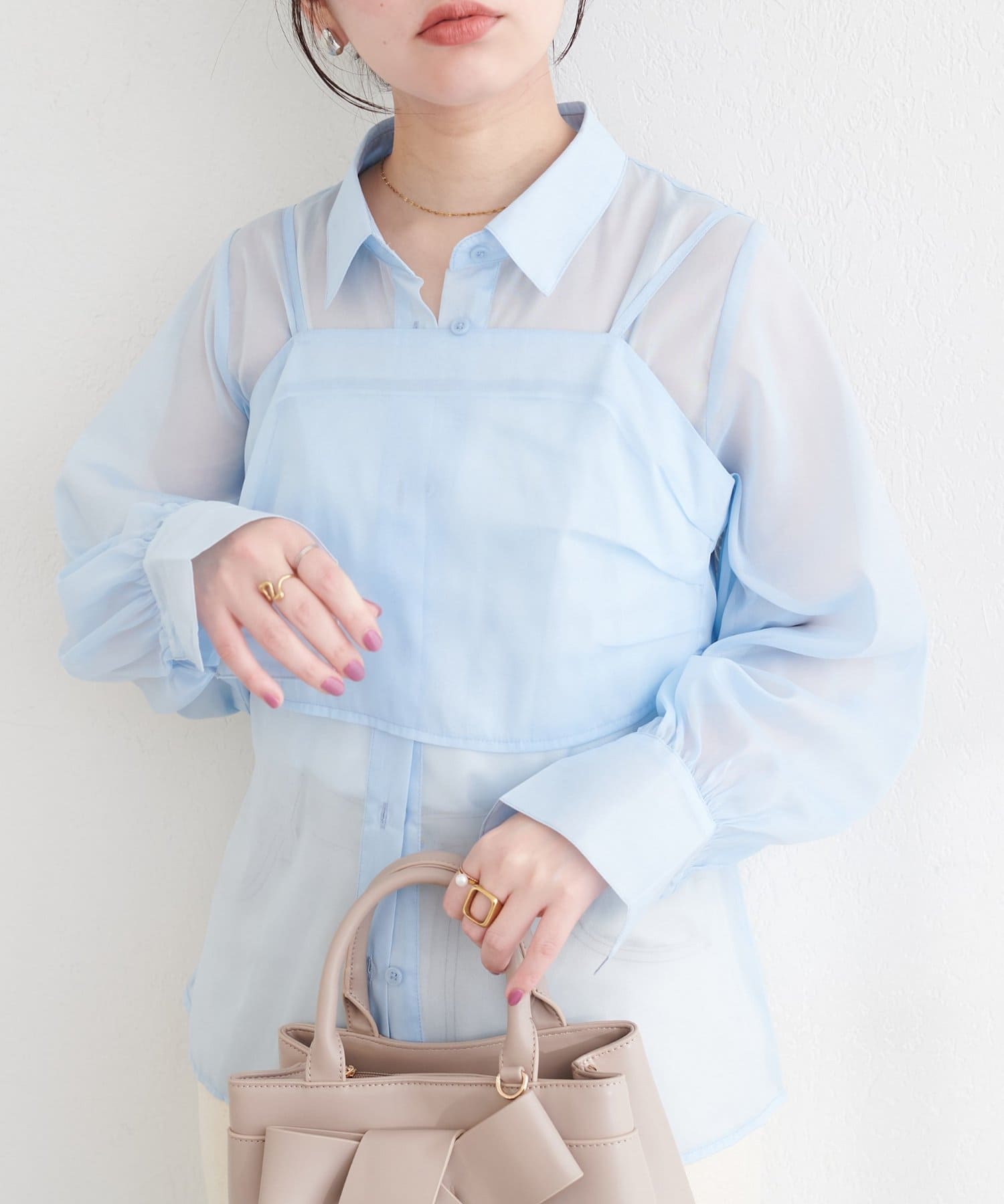 natural couture(ナチュラルクチュール) 〈osono〉ビスチェ+シャツSET