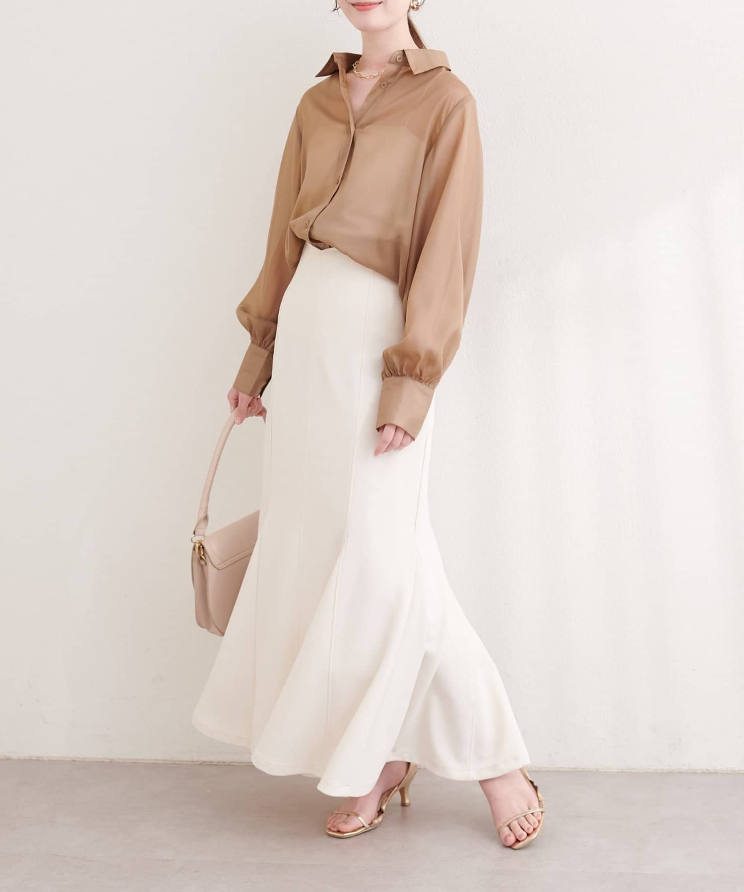 natural couture(ナチュラルクチュール) 〈osono〉ビスチェ+シャツSET