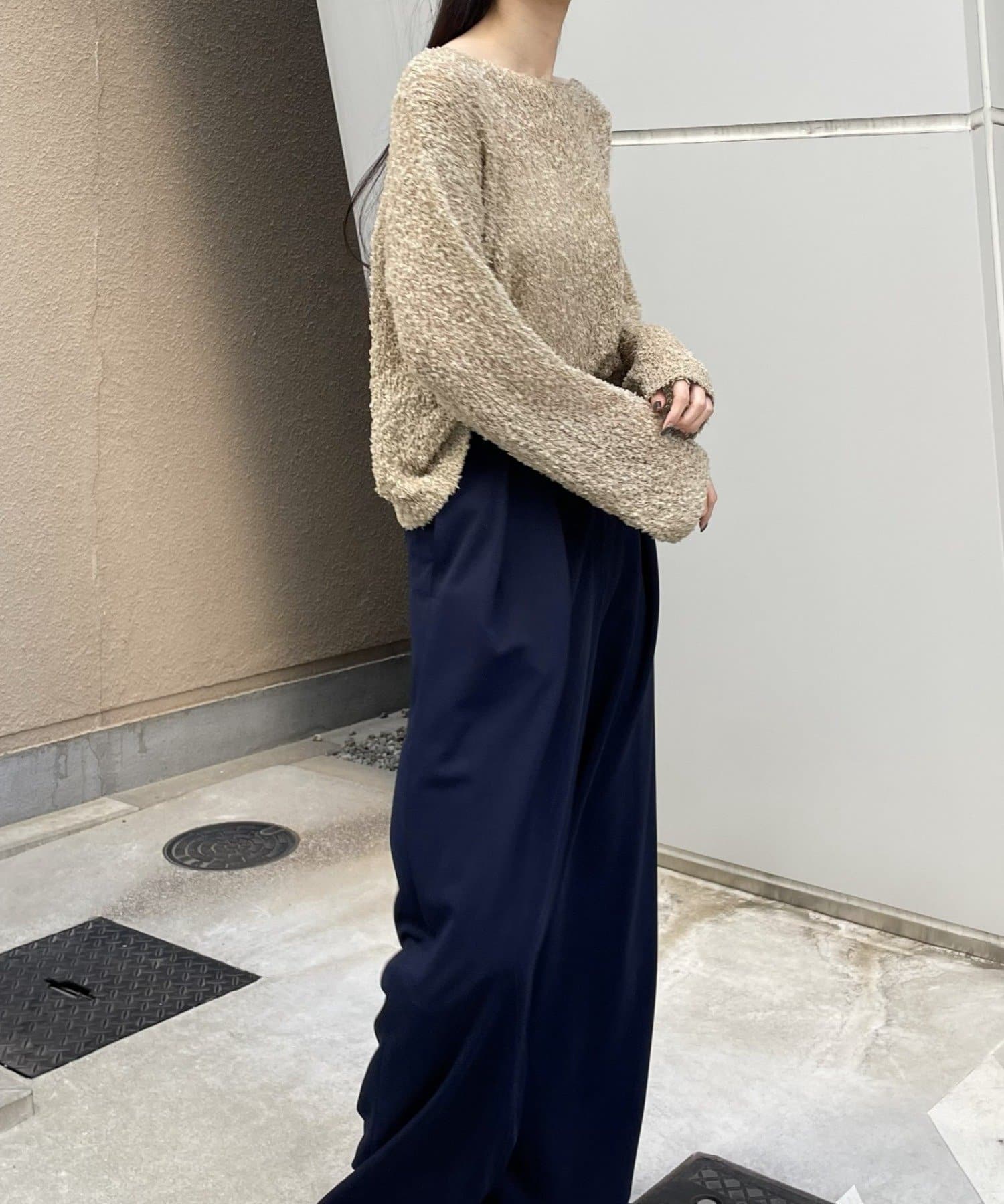 gemeil(ジェムイル) 【前後3WAY】ギャザーニット（LA-340）