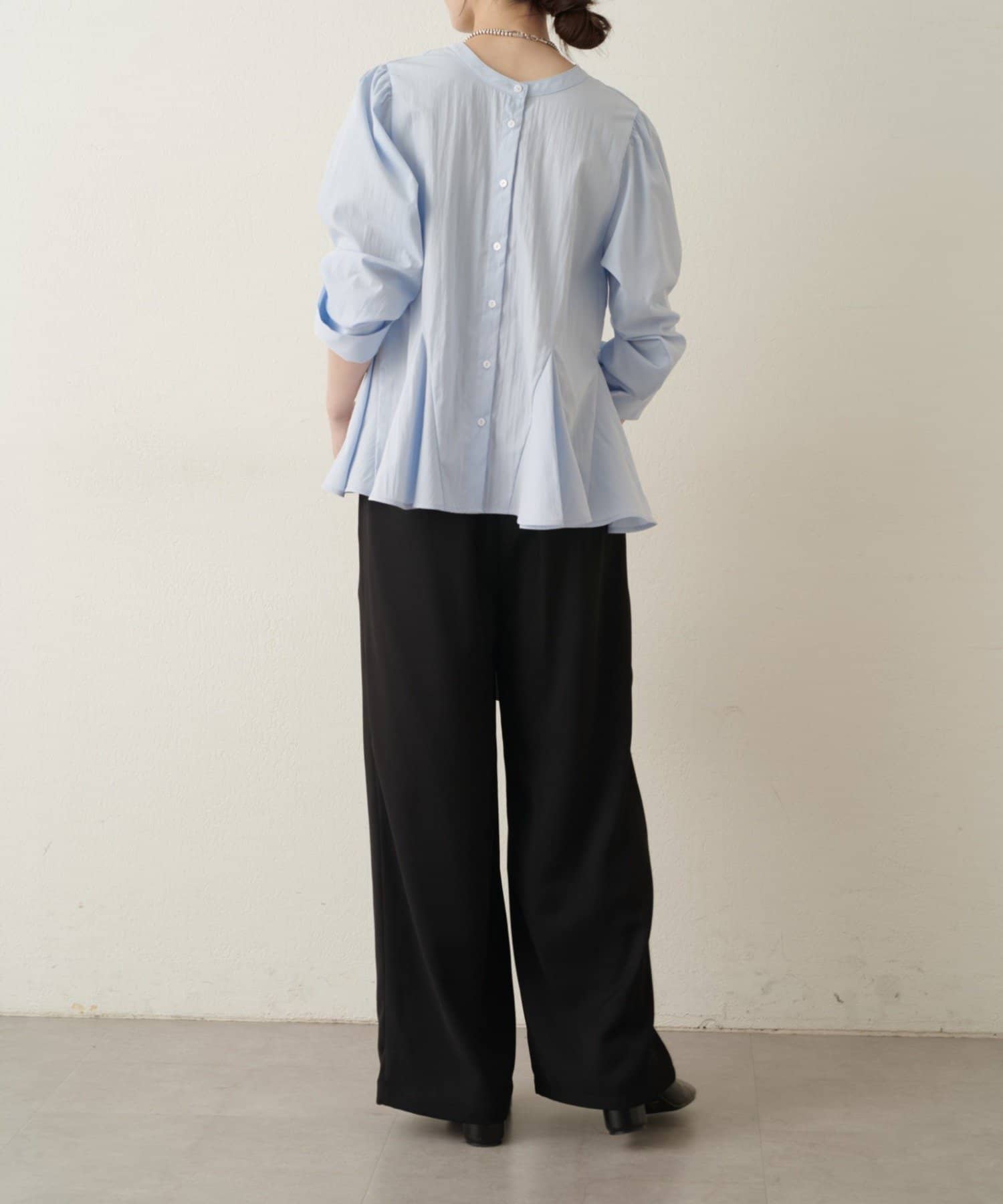 Omekashi(オメカシ) 【SAKAI企画】【着やせ効果◎】ペプラムブラウス