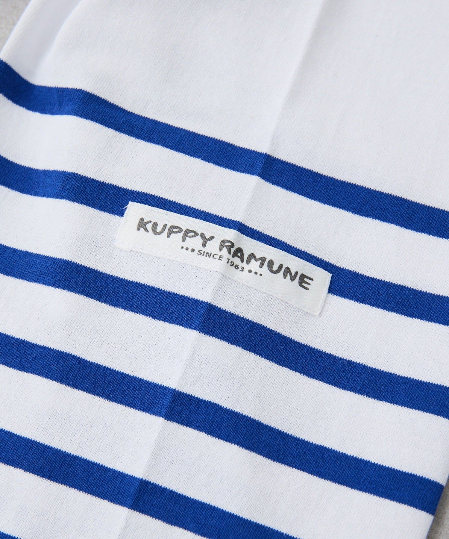 ear PAPILLONNER(イア パピヨネ) 【クッピーラムネ×ear】綿100％/コラボボーダーロングTシャツ