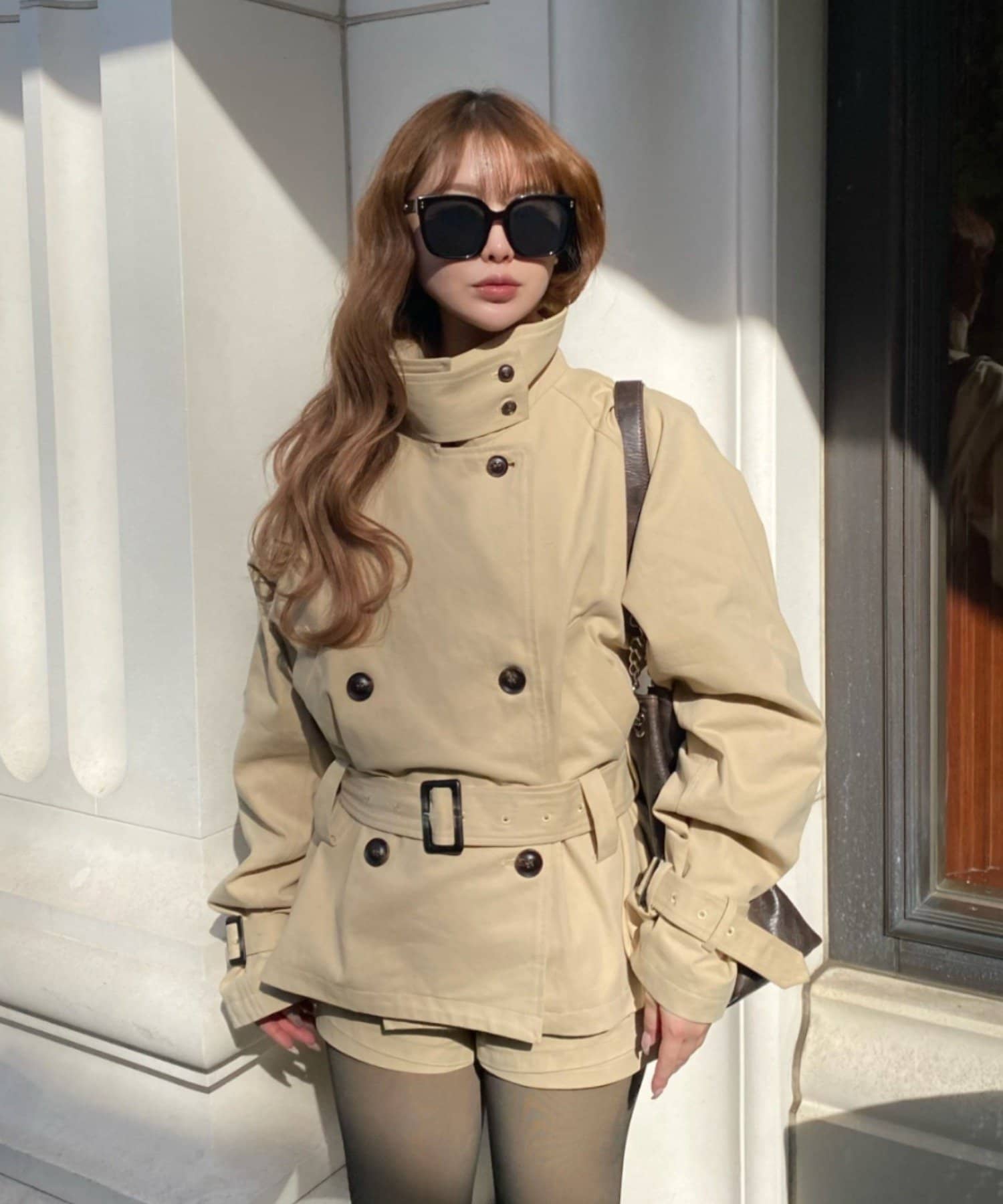 RAY CASSIN(レイカズン) ショート丈ルーズトレンチコート