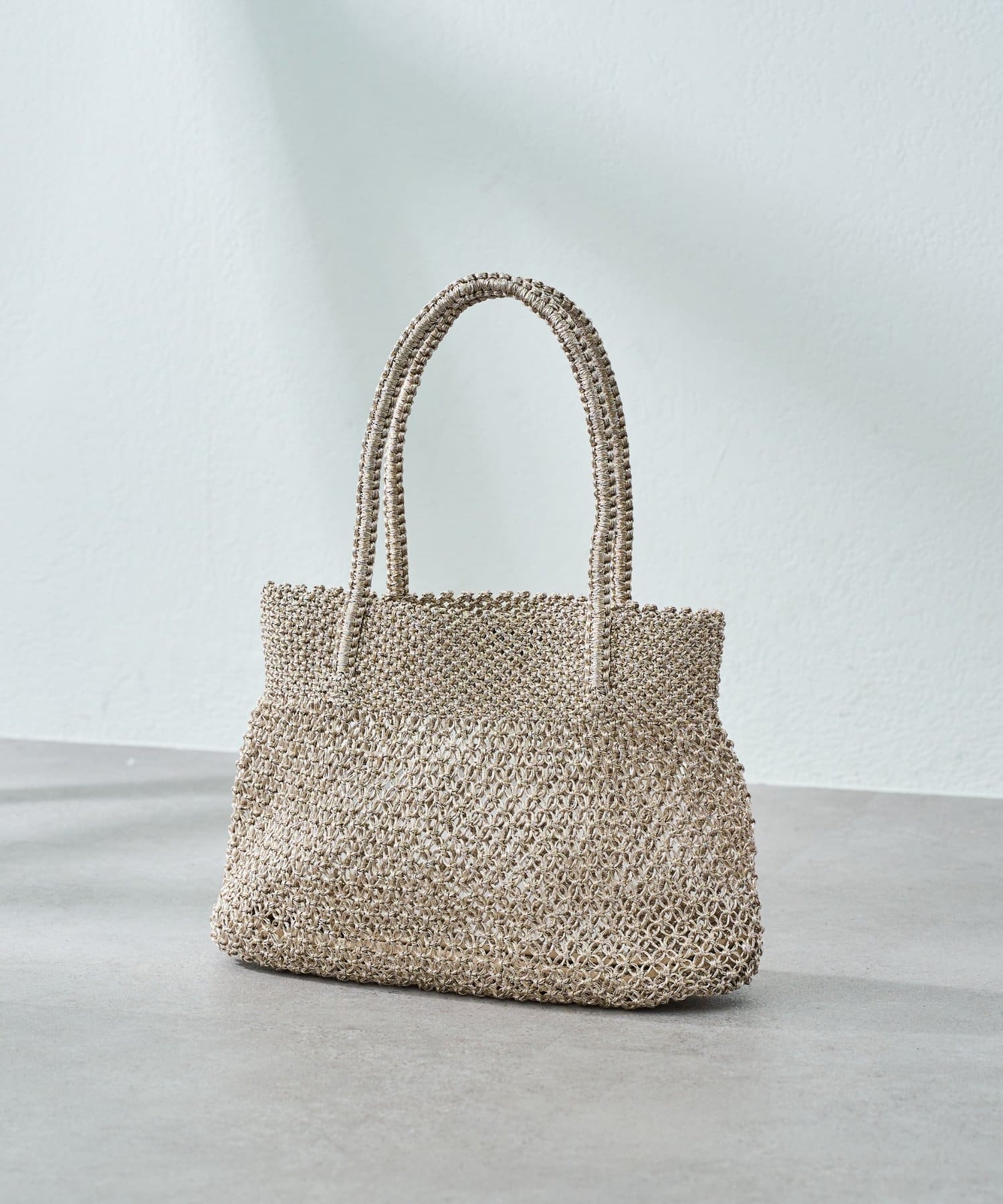 La boutique BonBon(ラブティックボンボン) 【バグマティ】メタリッククロシェトートバッグ