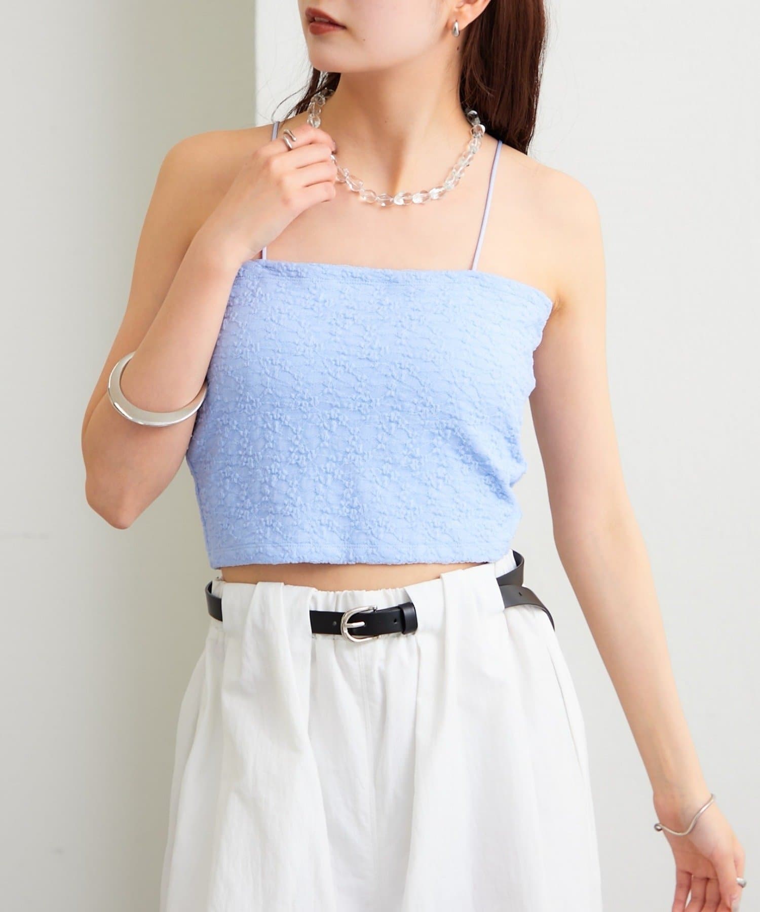 mystic(ミスティック) パット付きレースキャミソール