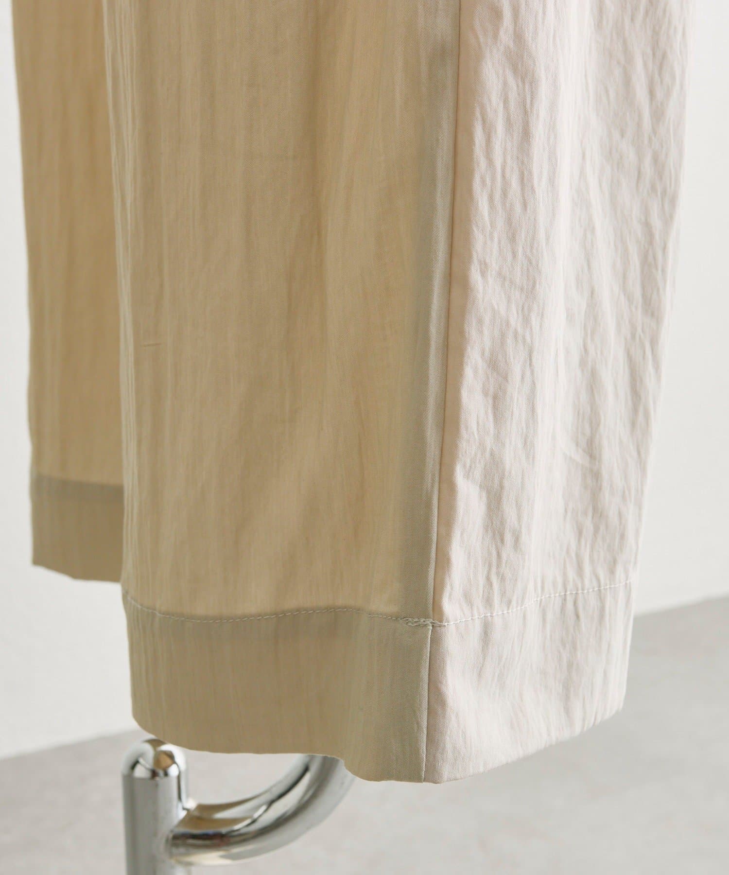 ear PAPILLONNER(イア パピヨネ) 《涼しく着れる/ウエスト総ゴム/オフィスカジュアル/前後異素材》イージーツータックパンツ【SUM1 STYLE(スミスタイル)】