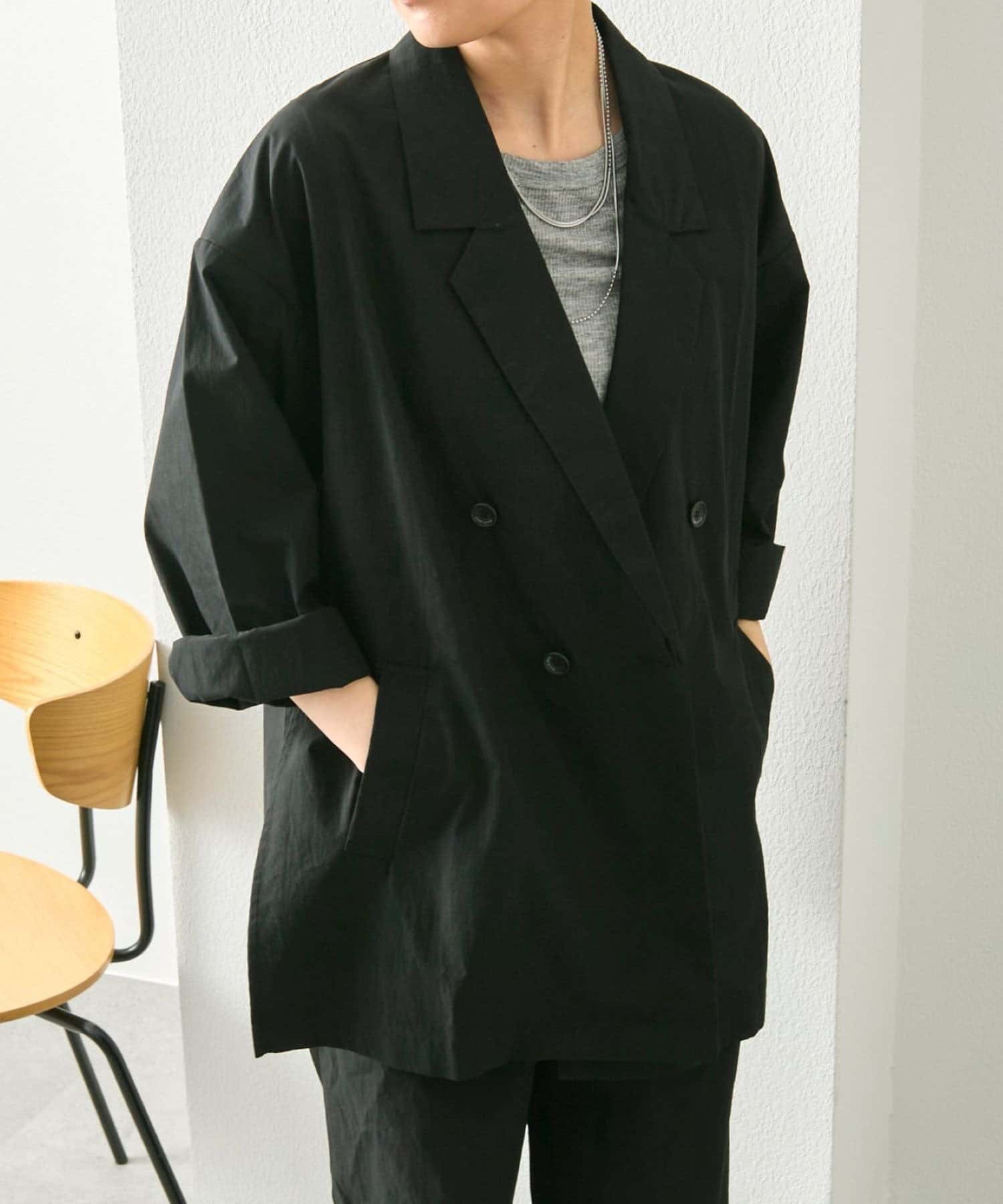 ear PAPILLONNER(イア パピヨネ) 《サイドスリット入り》ダブルブレストジャケット【SUM1 STYLE(スミスタイル)】
