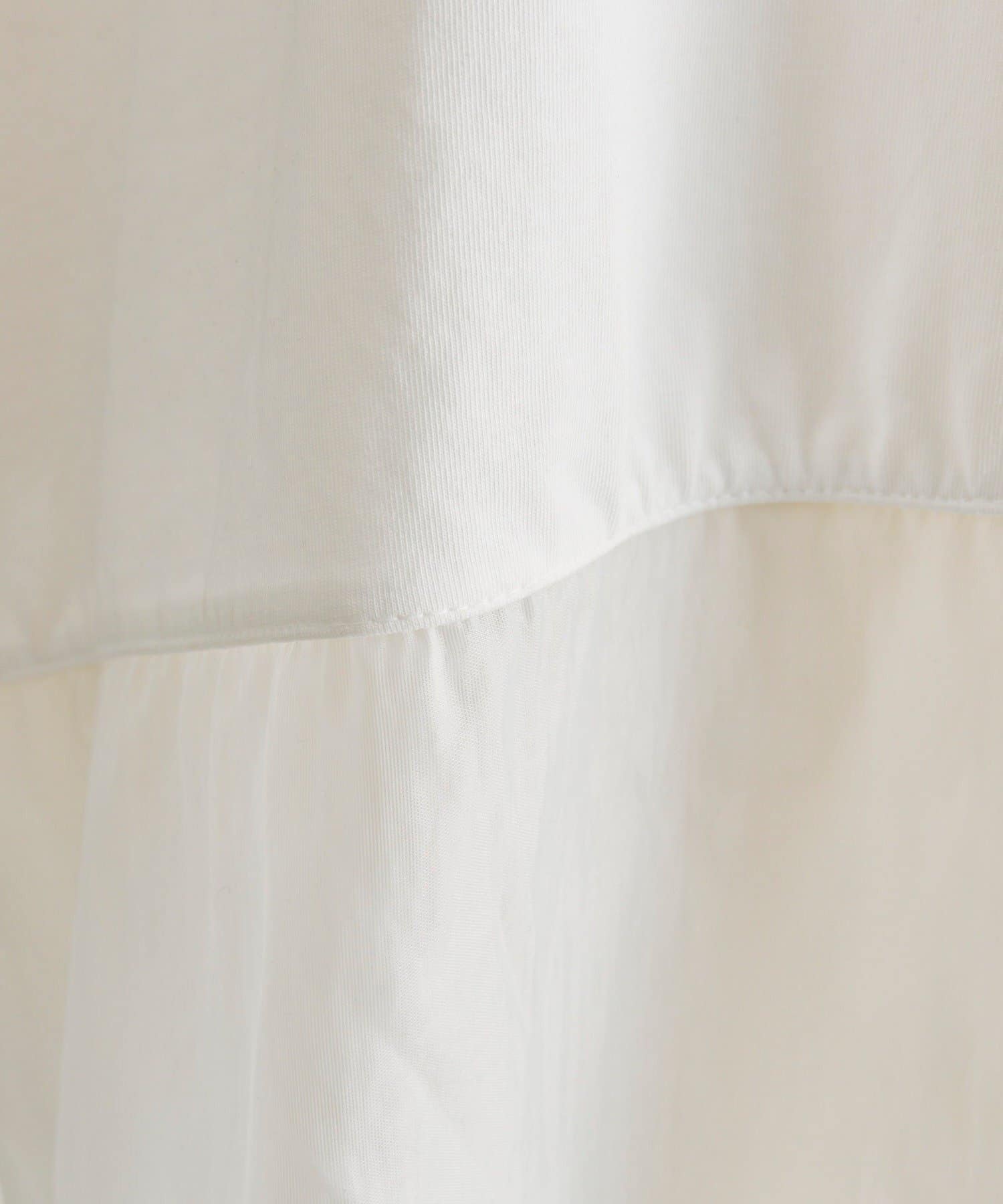 ear PAPILLONNER(イア パピヨネ) 《透け感/レイヤード風》シアーロングTシャツ【SUM1 STYLE(スミスタイル)】