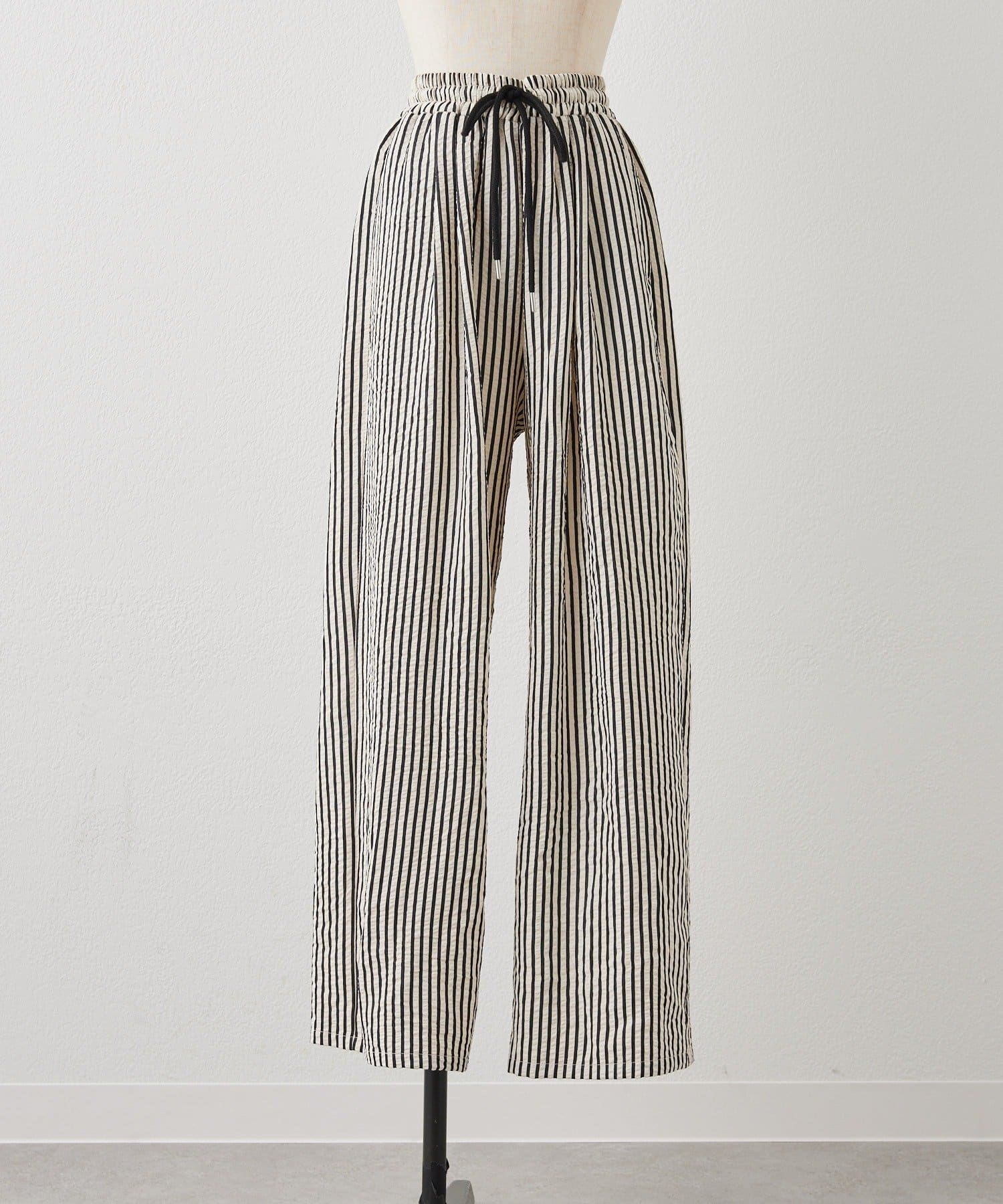 ear PAPILLONNER(イア パピヨネ) 《WEB限定カラーあり/シワになりにくい》イージードロストパンツ【SUM1 STYLE(スミスタイル)】