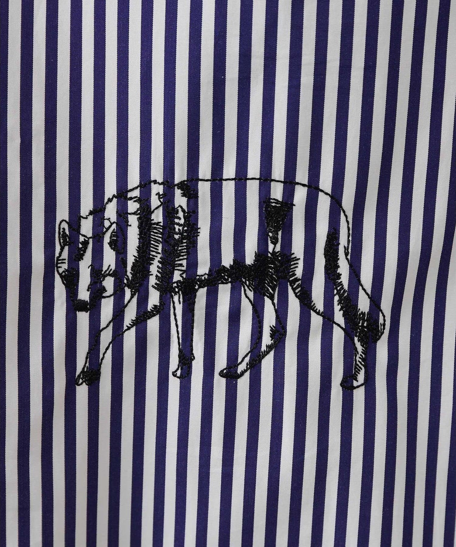 Whim Gazette(ウィム ガゼット) Thomas Masonアニマル刺繍シャツ