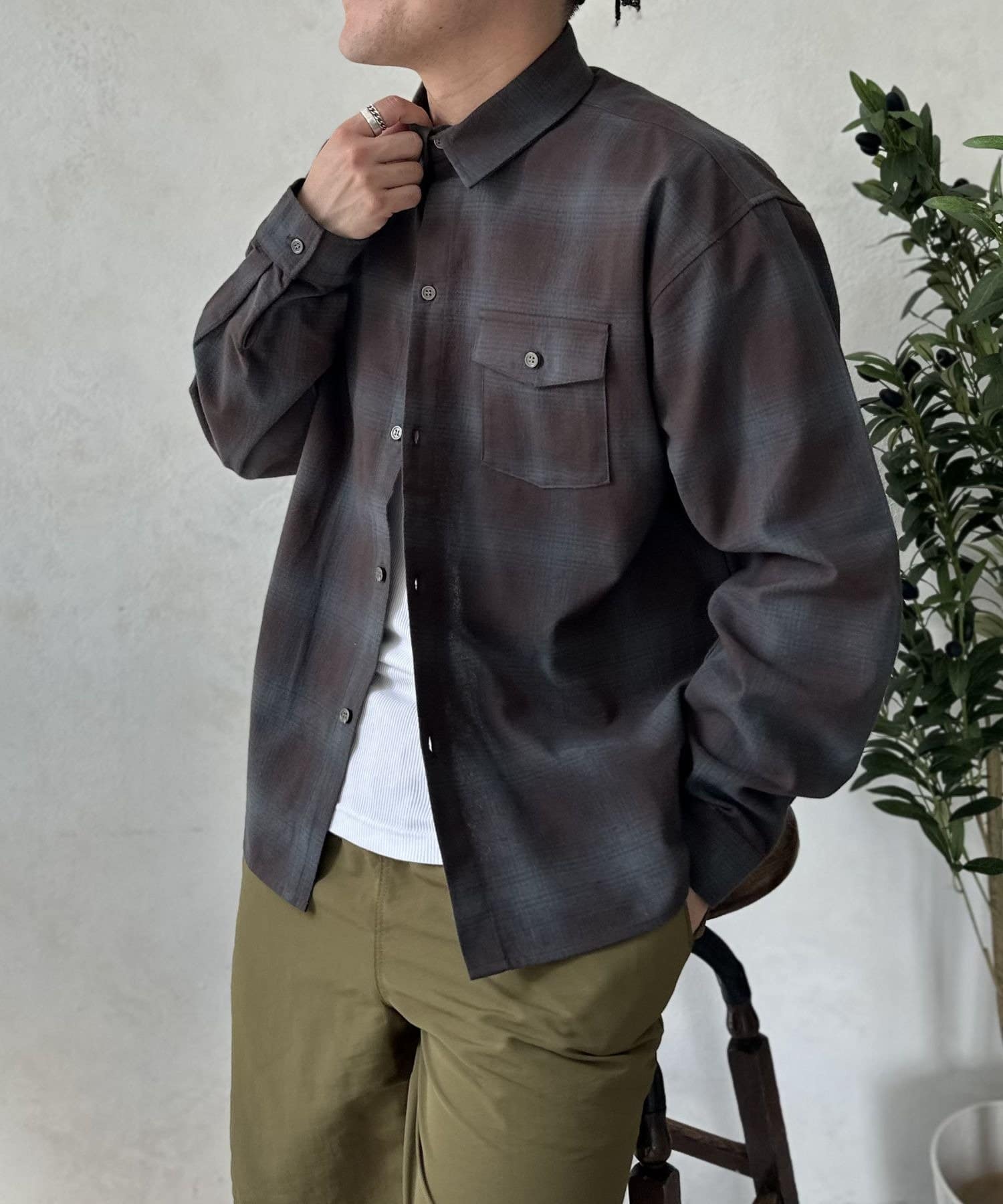 LOCUST(ローカスト) チェックロングスリーブシャツ