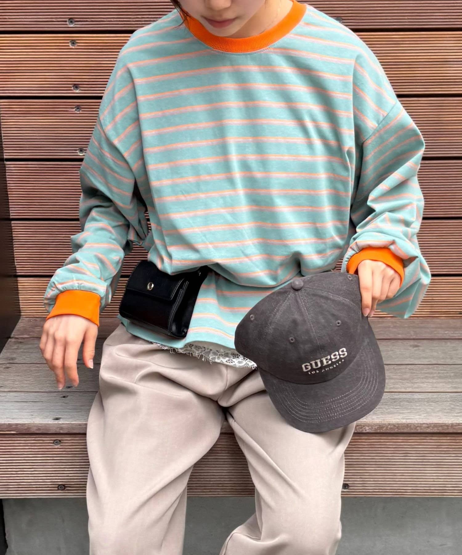 LOCUST(ローカスト) 【ユニセックス】マルチボーダーロンT