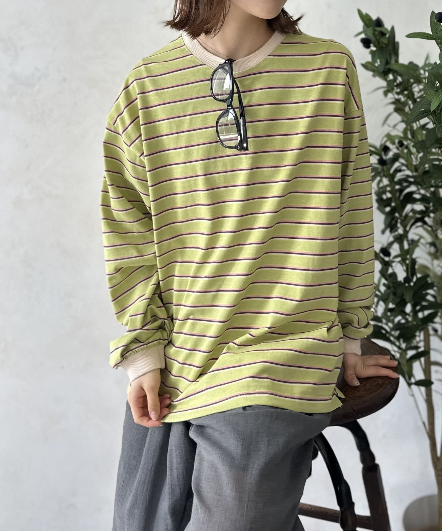 LOCUST(ローカスト) 【ユニセックス】マルチボーダーロンT