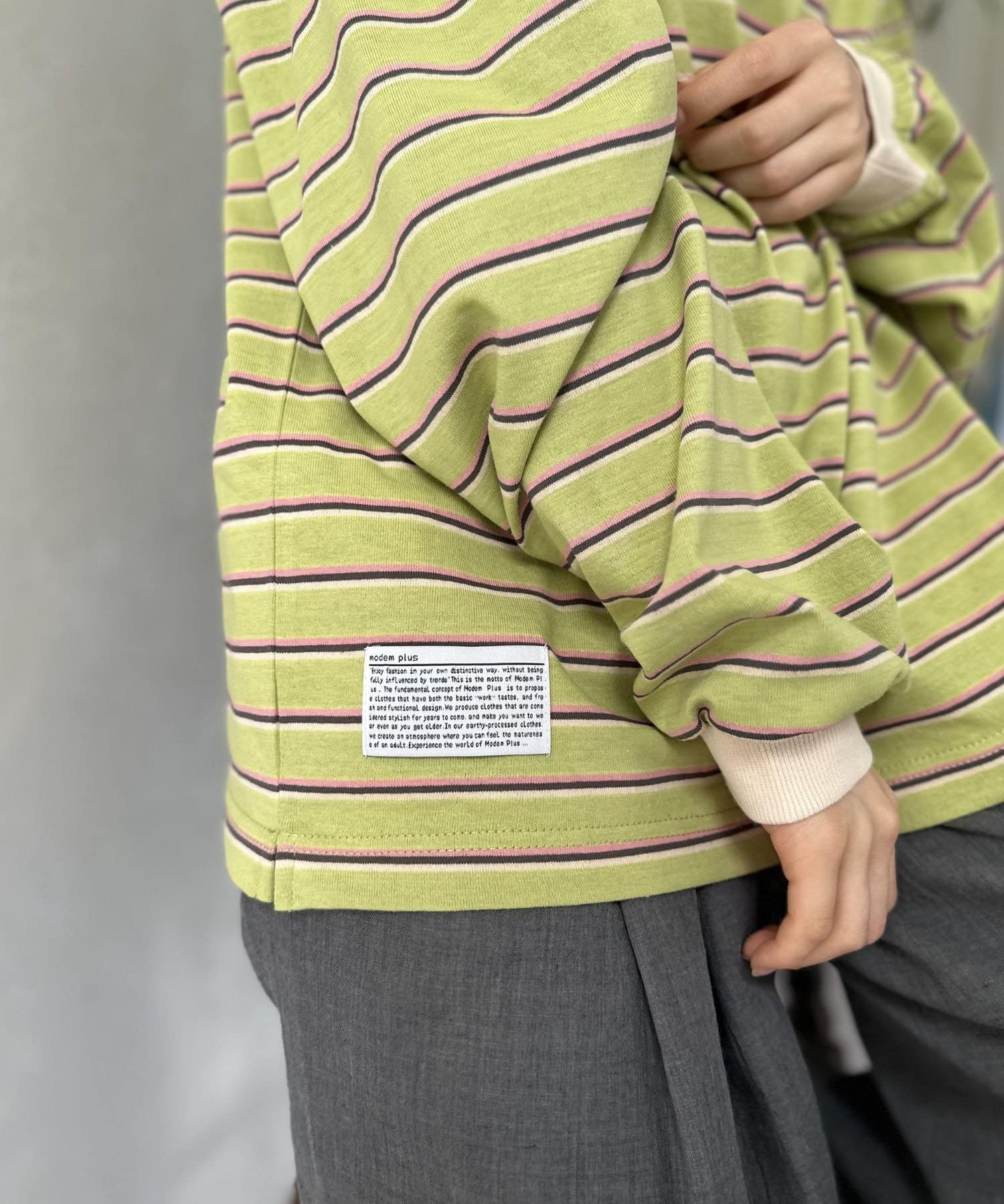 LOCUST(ローカスト) 【ユニセックス】マルチボーダーロンT