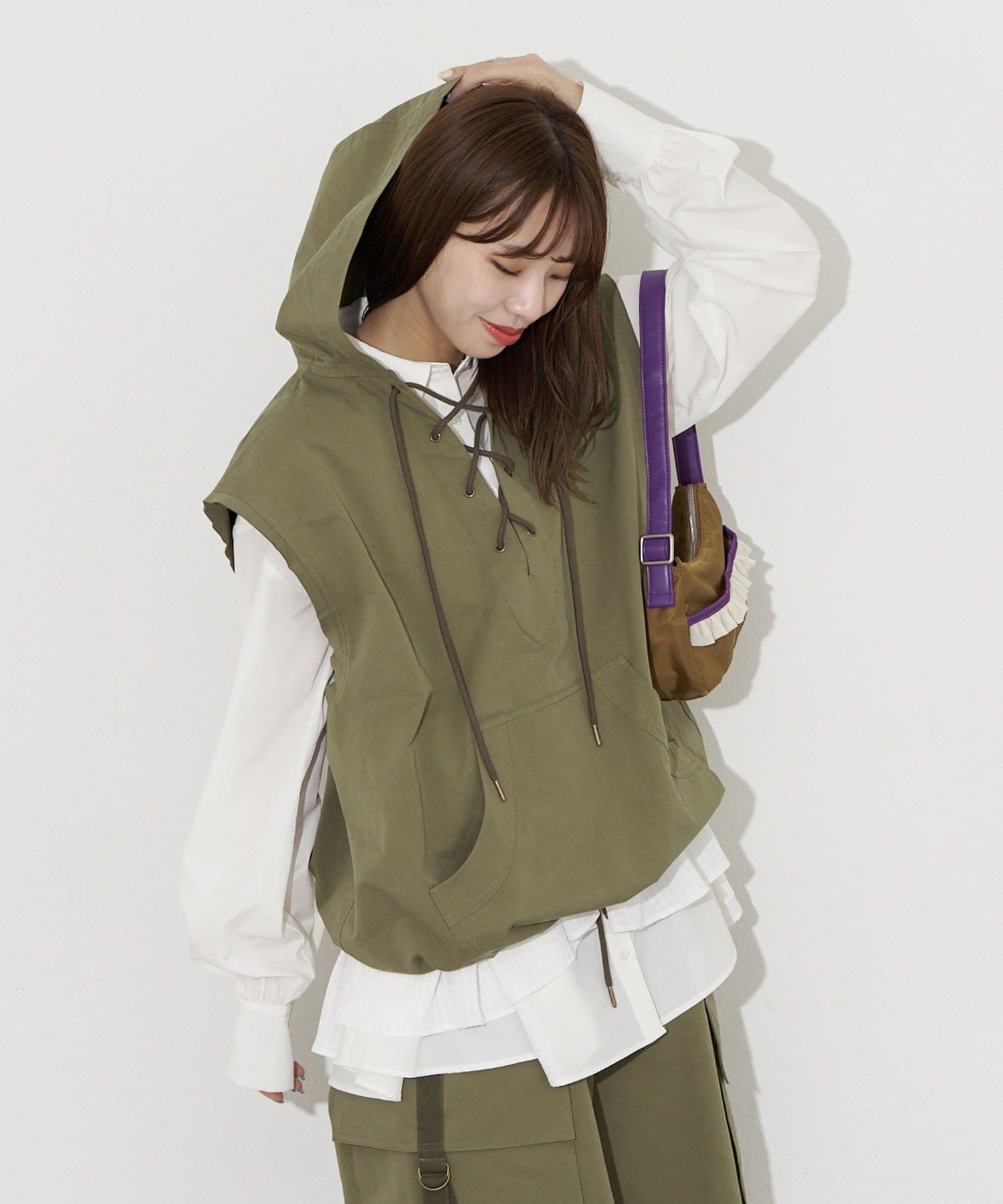 CIAOPANIC(チャオパニック) 【UNESS/ユーネス】レースアップアノラックベスト