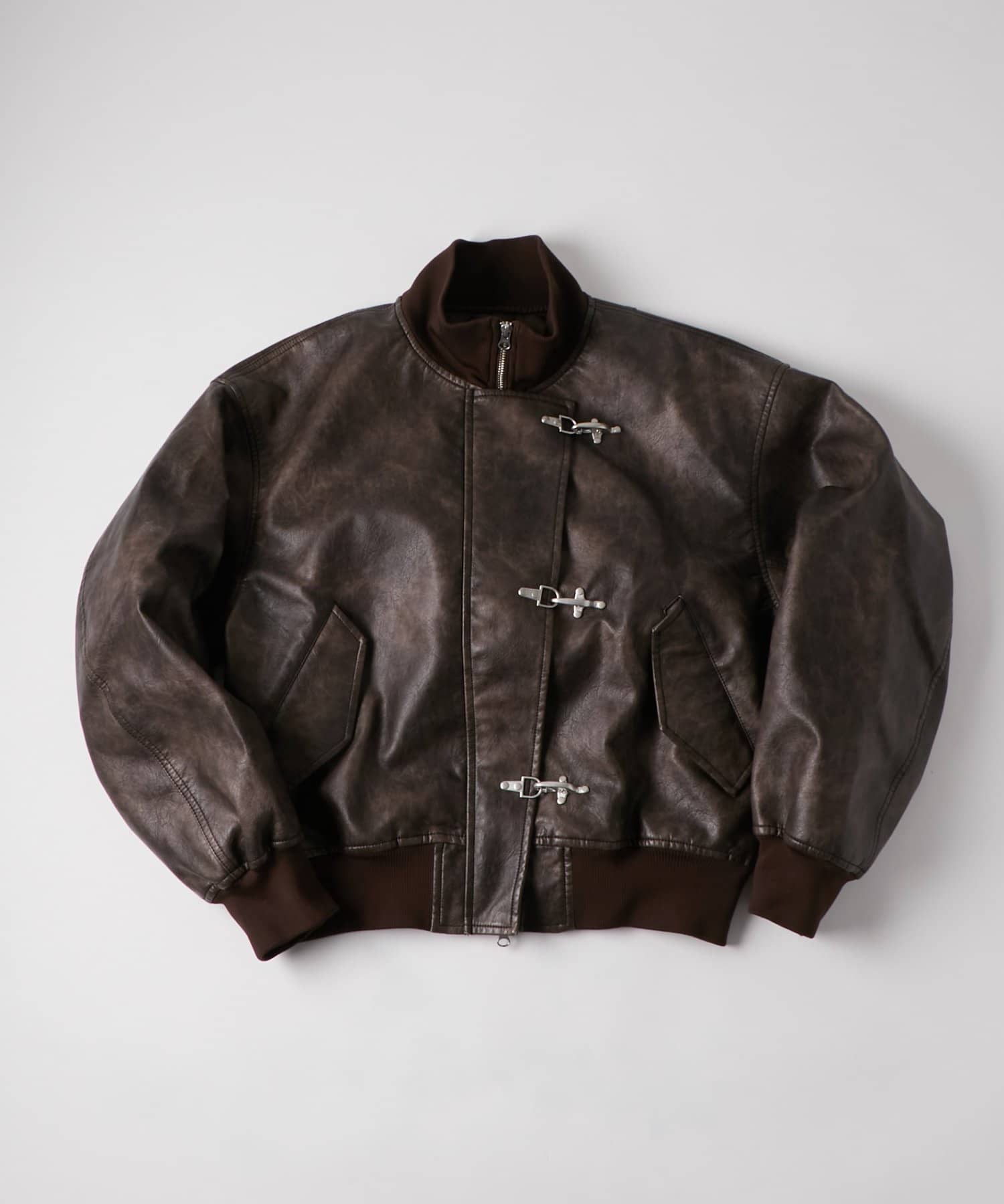 WHO’S WHO gallery(フーズフーギャラリー) VINTAGE-STYLE LEATHER FIREFIGHTER JACKET
