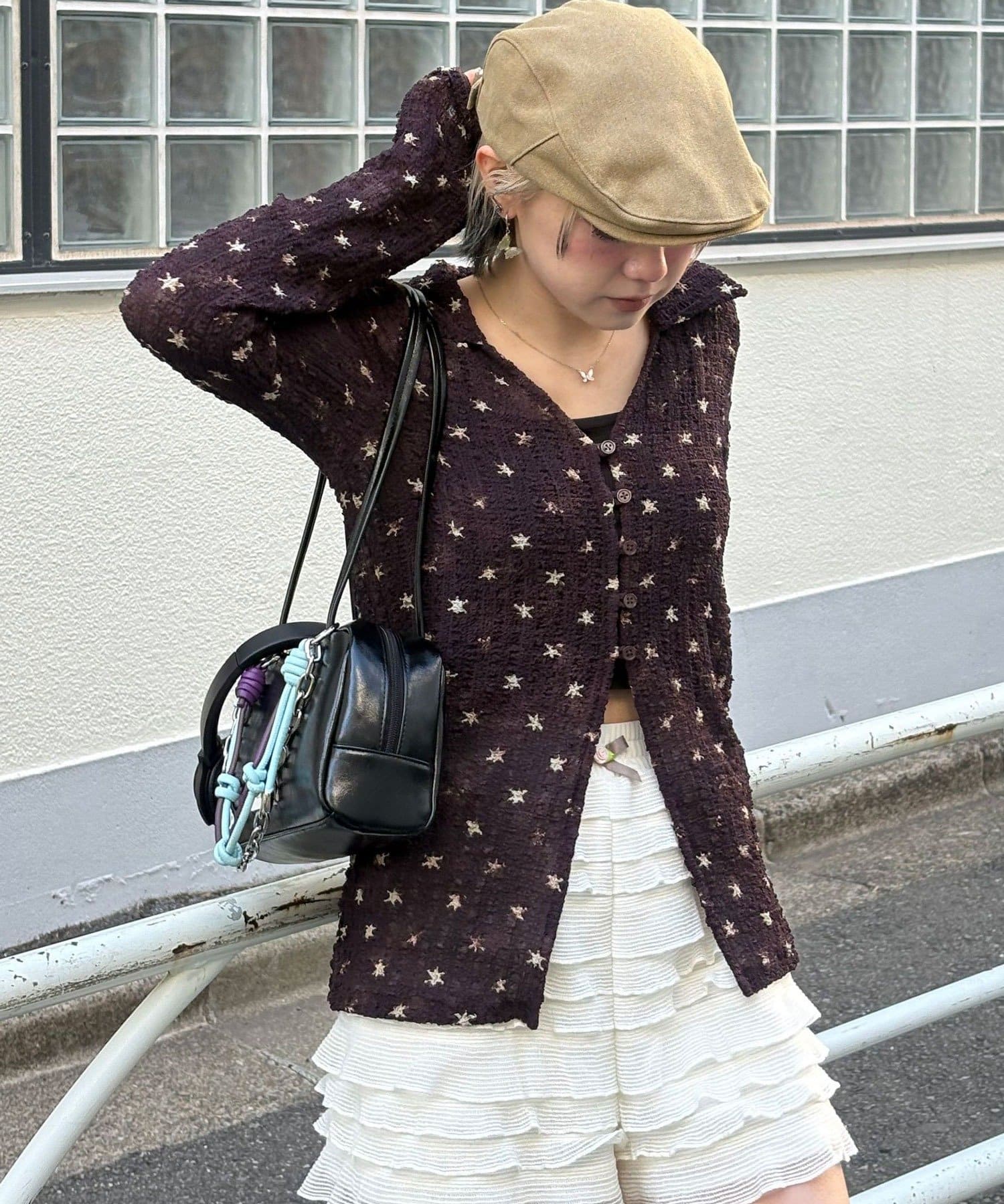 CIAOPANIC(チャオパニック) ぽこぽこポップコーンスキッパーシャツ