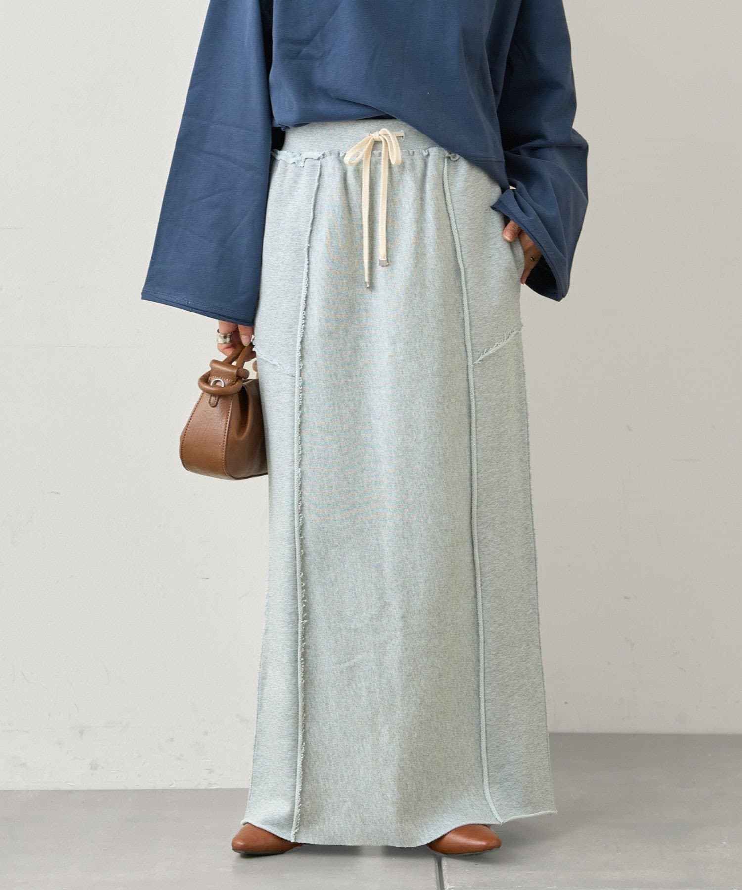 CIAOPANIC TYPY(チャオパニックティピー) ≪26SS展示会アイテム≫カラー杢Ｉライン切替デザインスカート