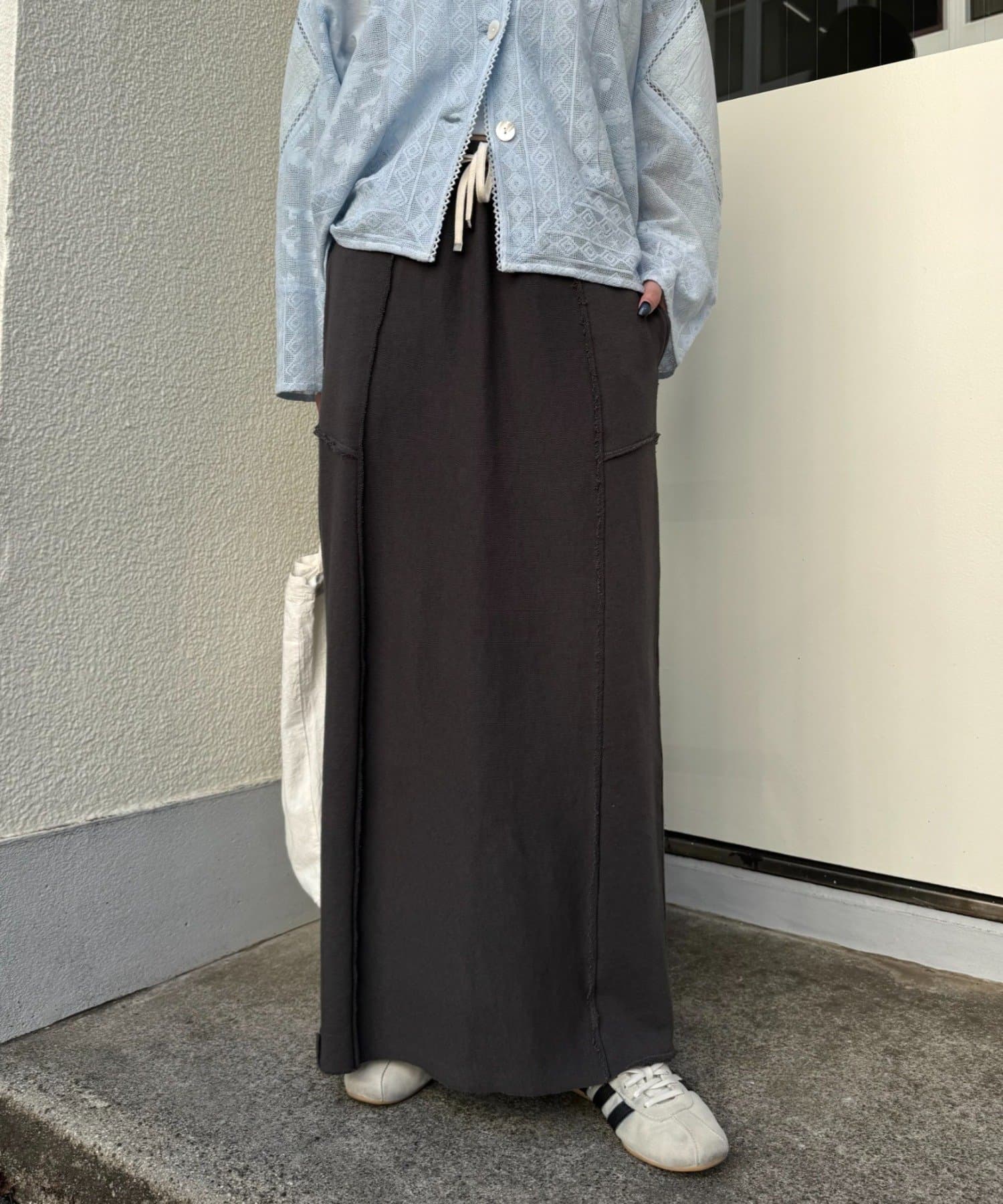 CIAOPANIC TYPY(チャオパニックティピー) 【-3kg見え】カラー杢Ｉライン切替デザインスカート