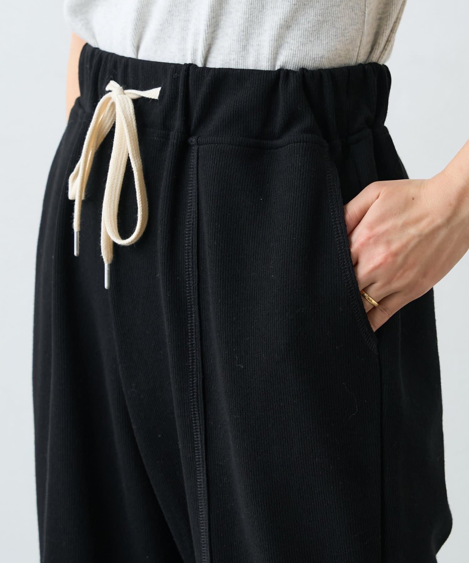 CIAOPANIC TYPY(チャオパニックティピー) 【－3kg見え】リブダンボールフレアパンツ