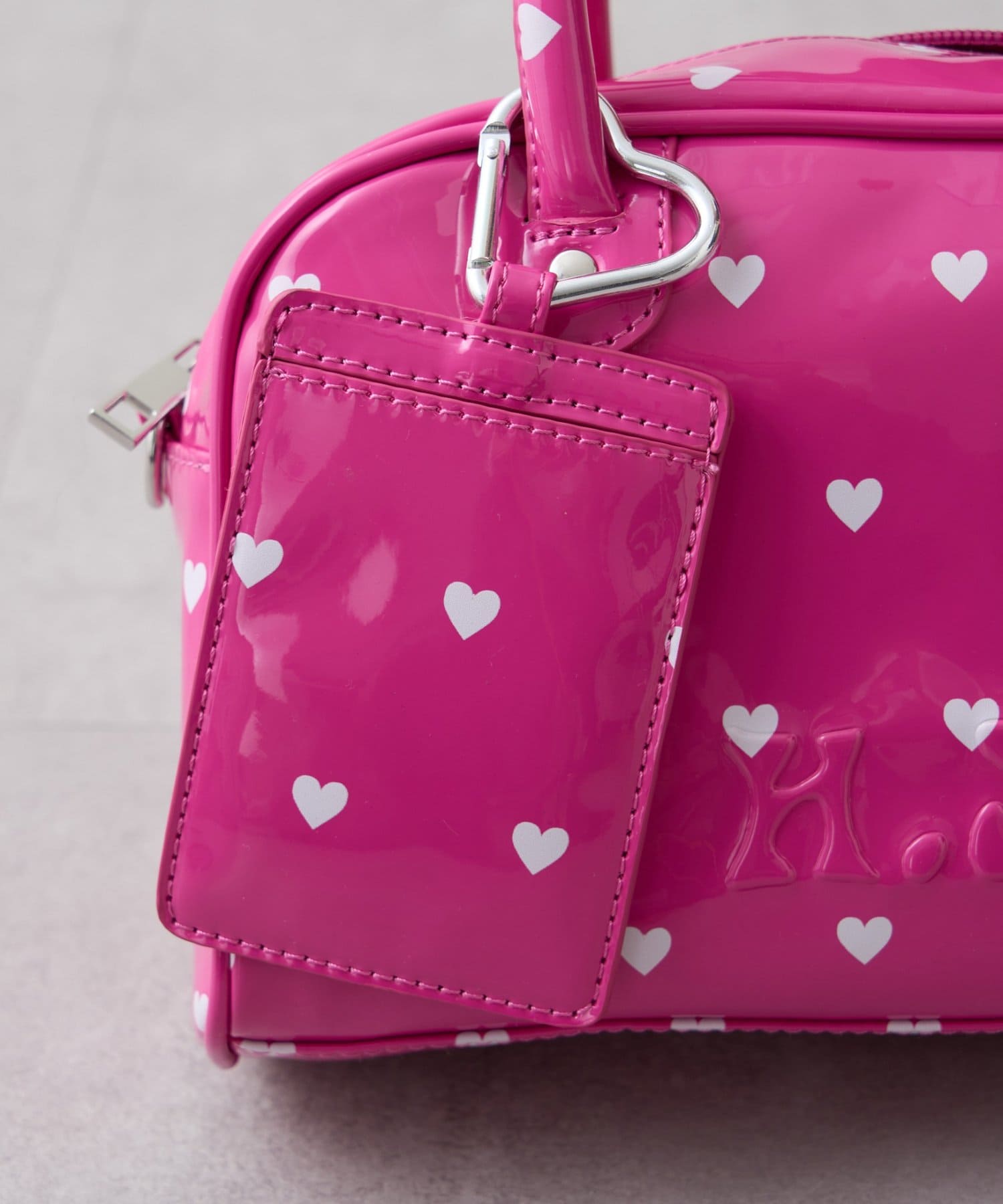 CIAOPANIC TYPY(チャオパニックティピー) 【HELLO.SANFRANCISCO/ハローサンフランシスコ】ハートプリントエナメルミニボストンBAG