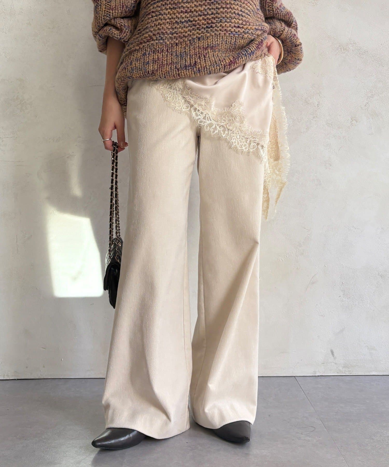 OUTLET(アウトレット) 【DouDou】ワイドパンツ