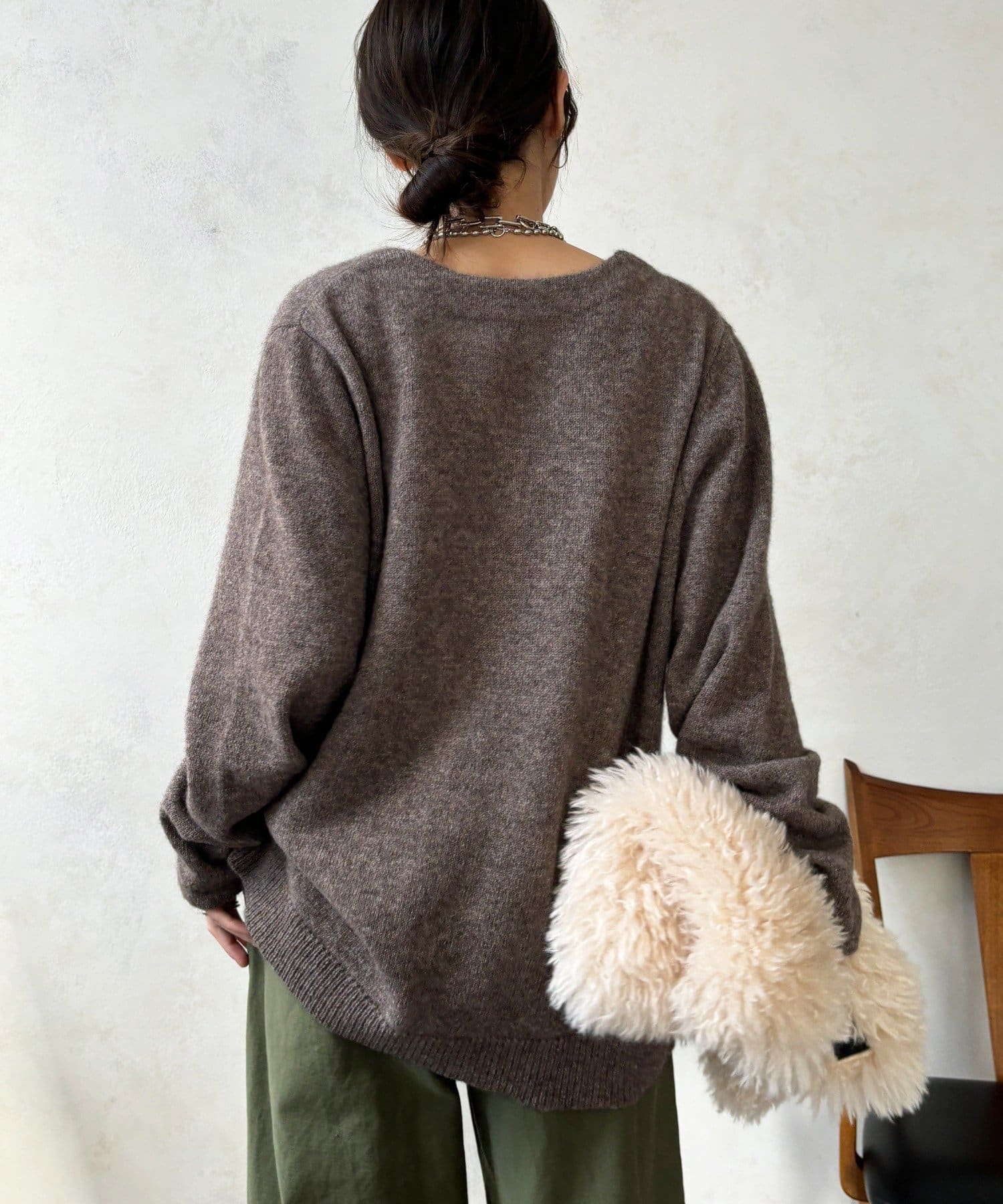 OUTLET(アウトレット) 【DouDou】ヤクウールニットジャケット