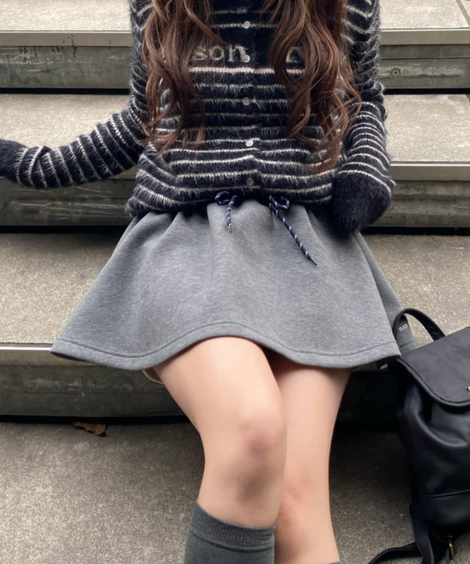 OUTLET(アウトレット) 【RAY CASSIN】ボンディングボリュームミニスカート