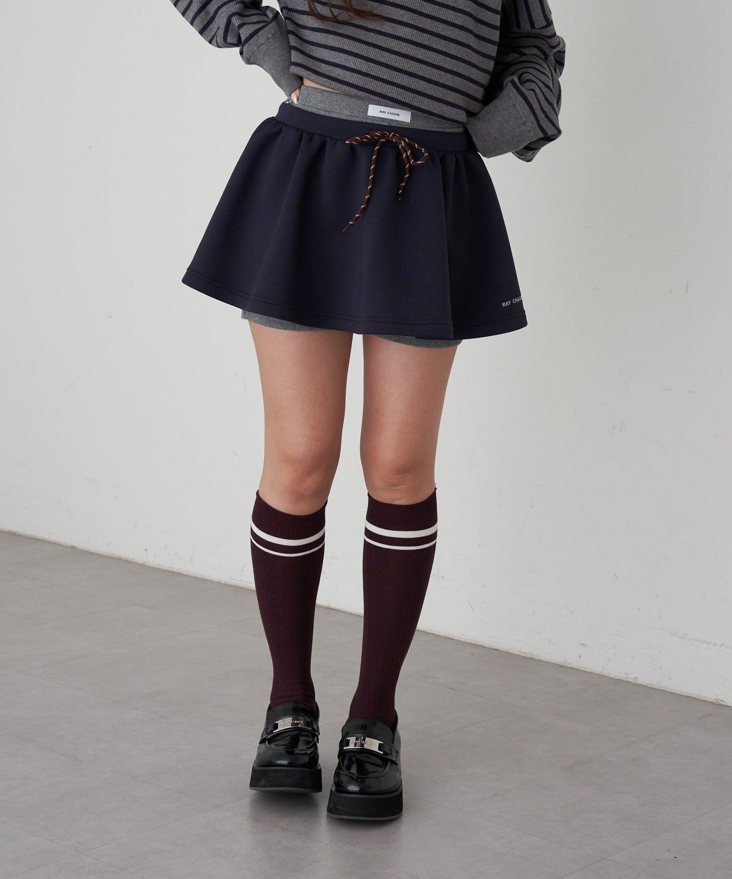 OUTLET(アウトレット) 【RAY CASSIN】ボンディングボリュームミニスカート