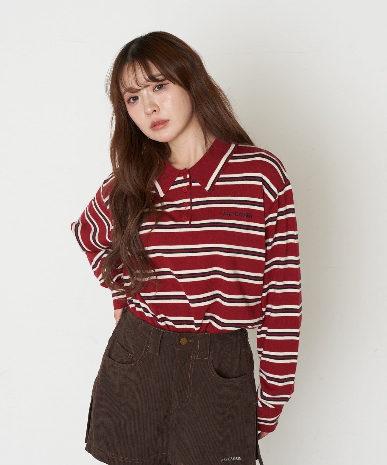 OUTLET(アウトレット) 【RAY CASSIN】ドロストジャージニットポロシャツ