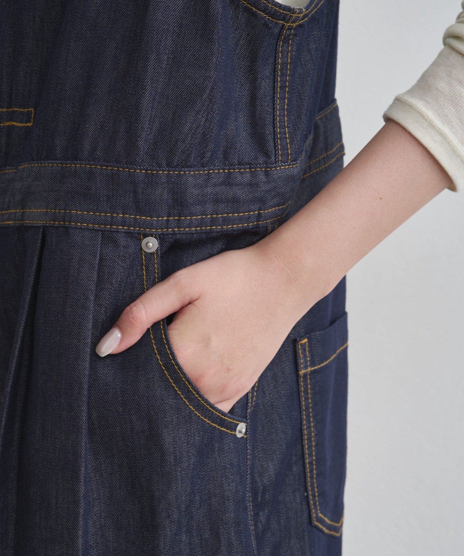 OUTLET(アウトレット) 【Loungedress】デニムキャミサロペット