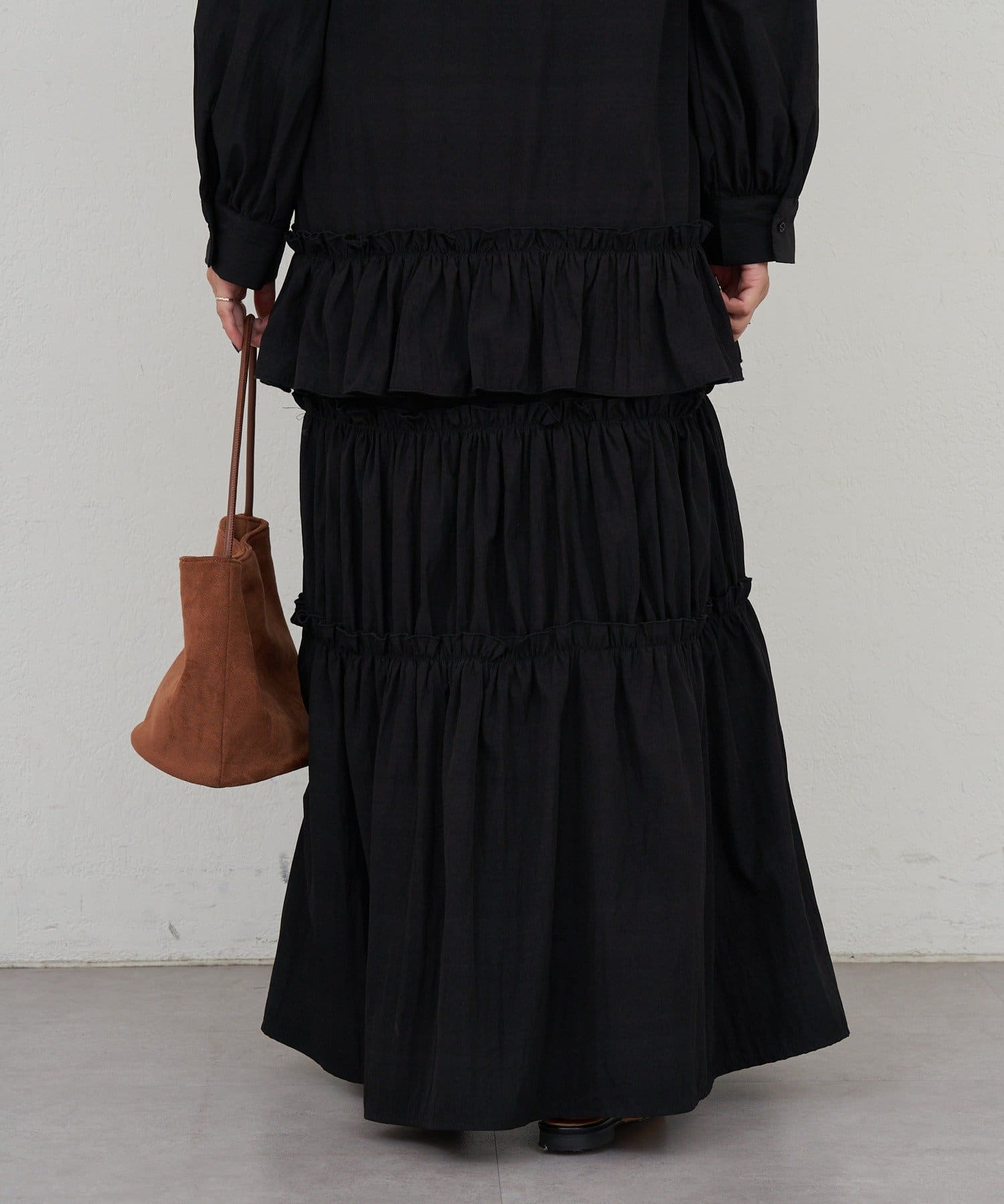 OUTLET(アウトレット) 【SHENERY】ティアードワンピース