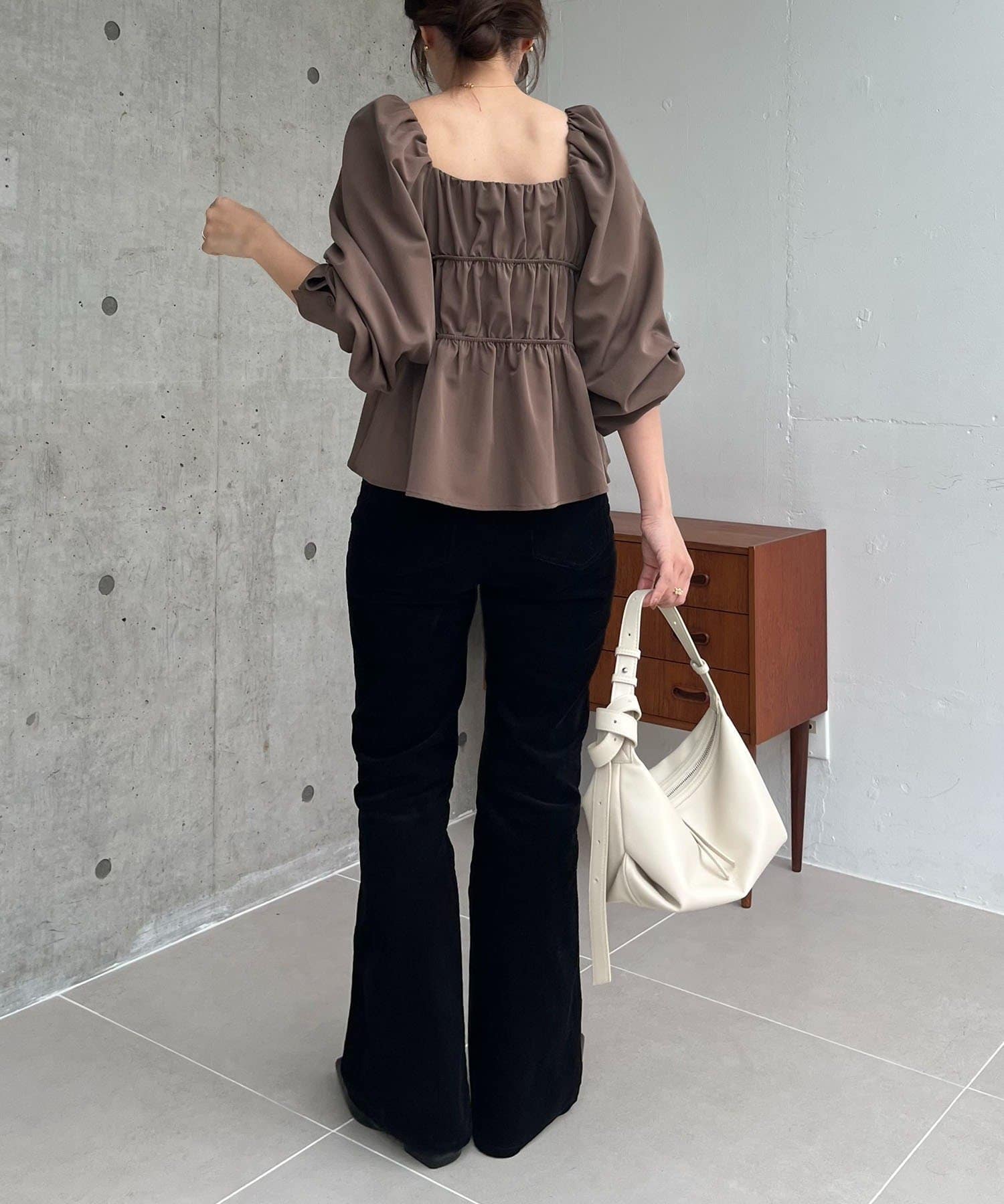 OUTLET(アウトレット) 【CAPRICIEUX LE'MAGE】スクエアパフブラウス