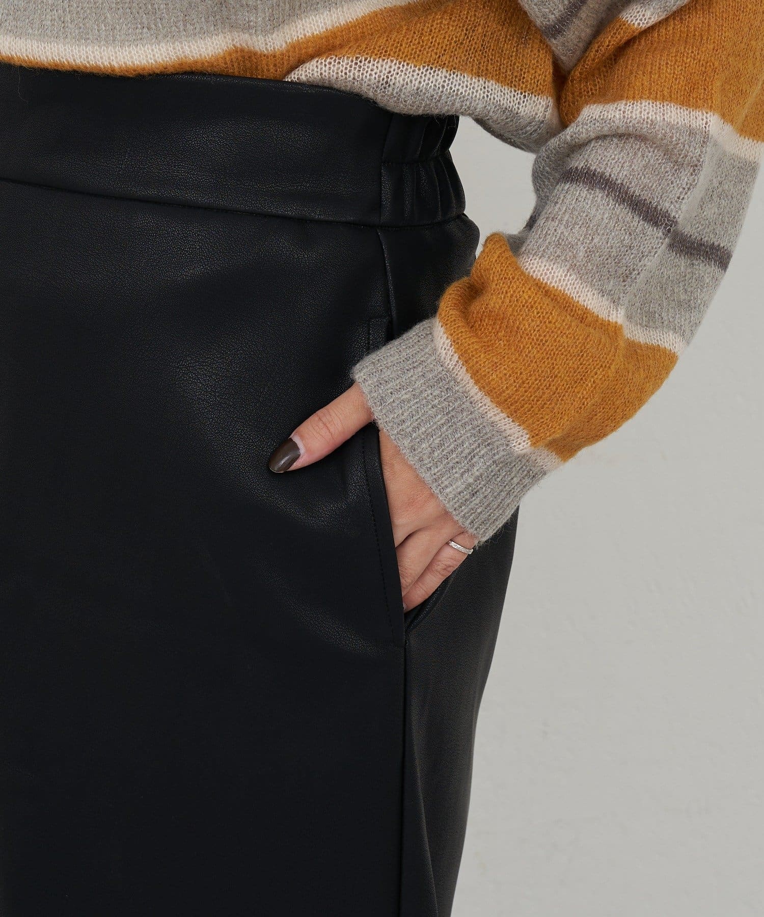 OUTLET(アウトレット) 【SHENERY】レザーマーメイドスカート