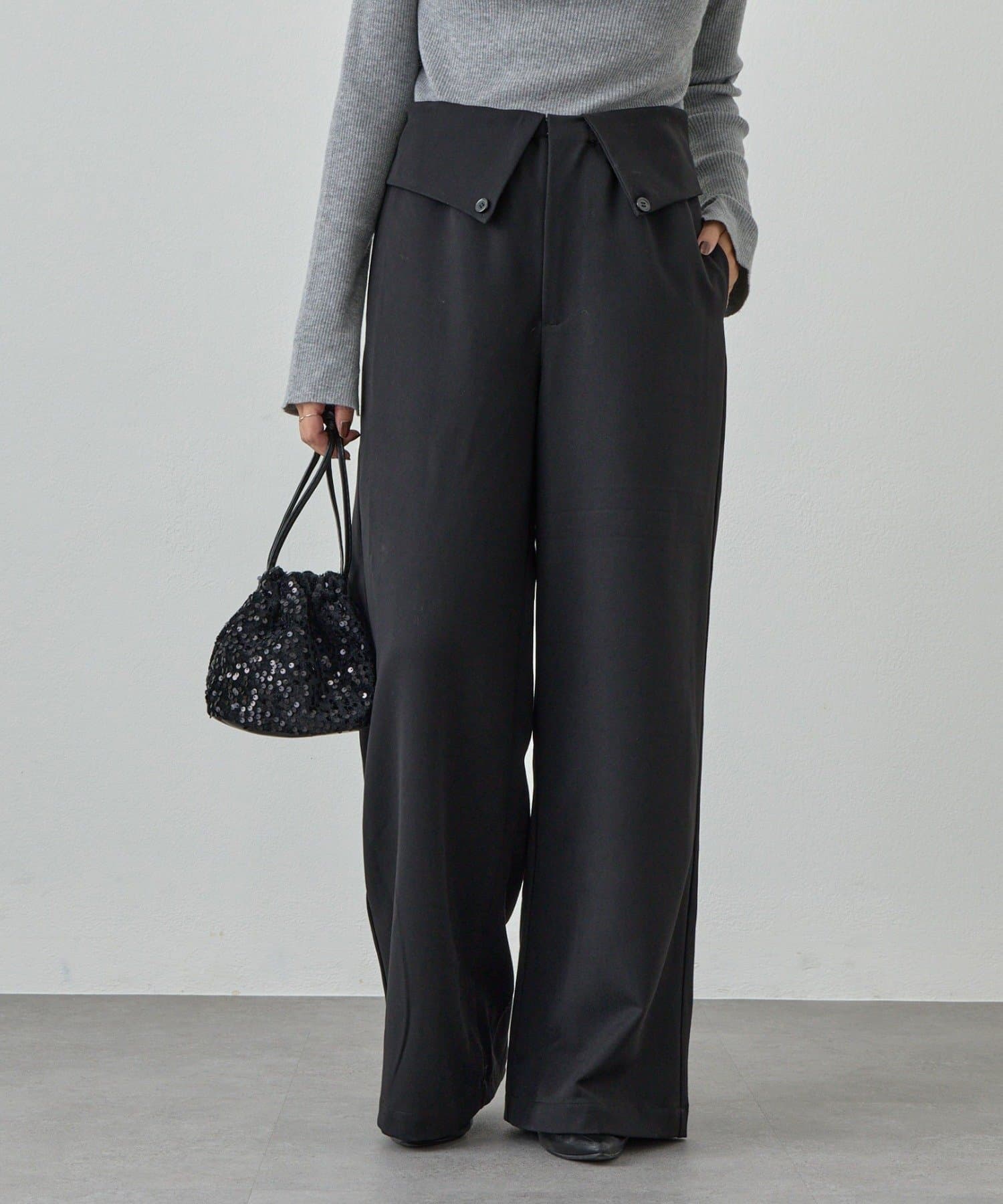 OUTLET(アウトレット) 【SHENERY】2WAYウエストデザインパンツ