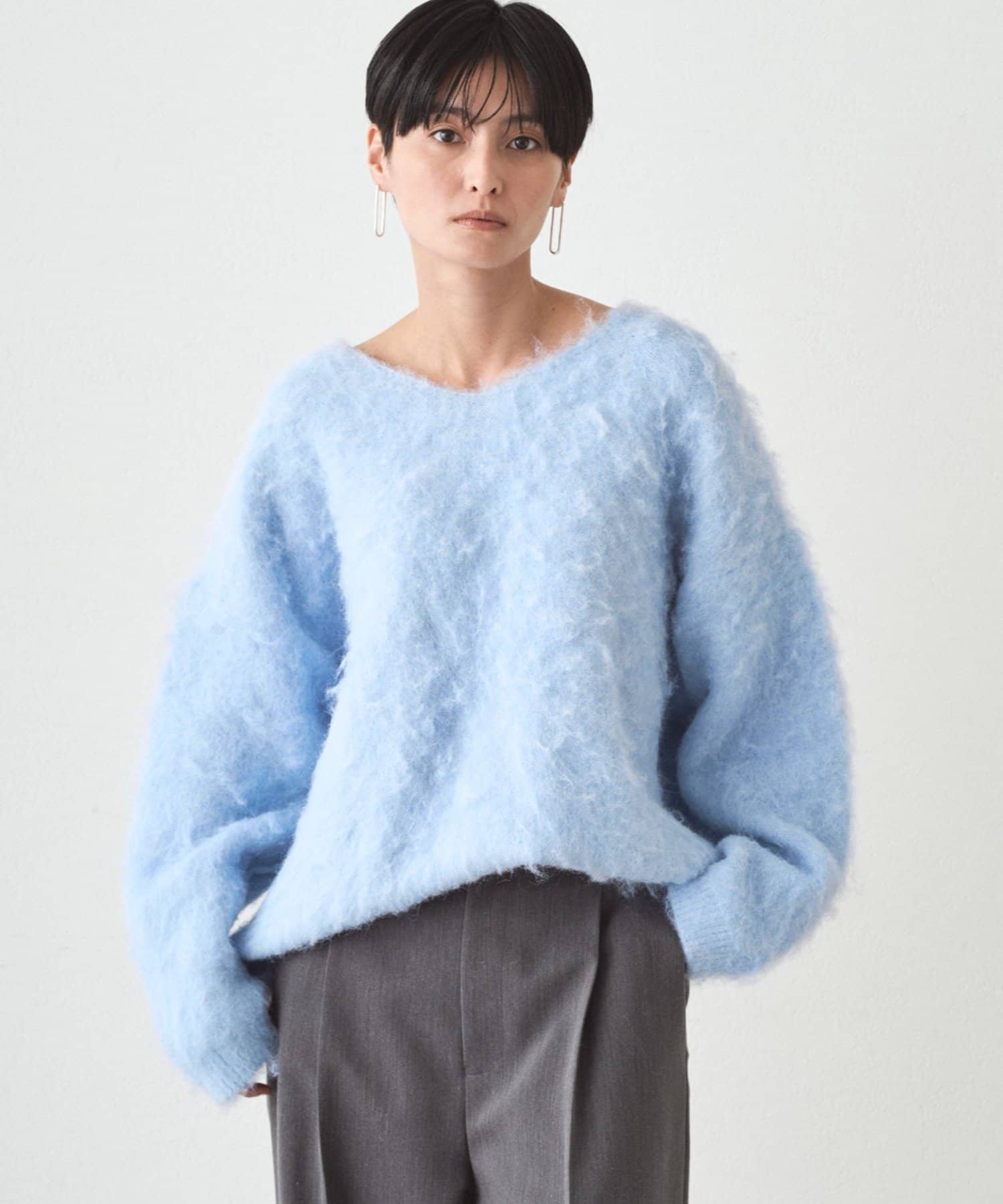 OUTLET(アウトレット) 【earthy_】Vネックオーバーニット