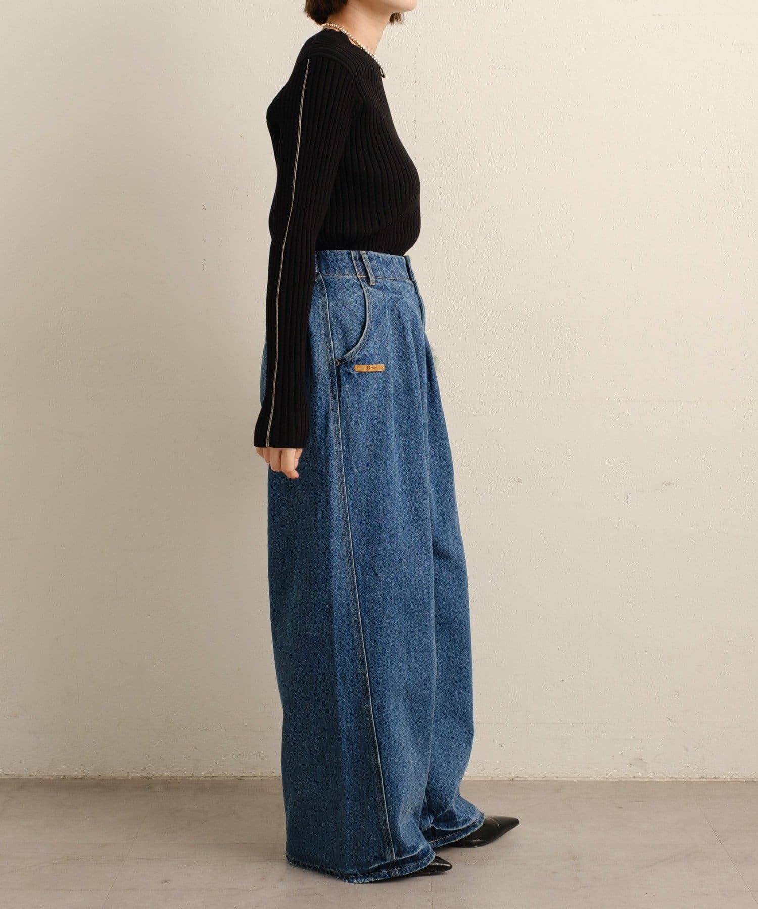 OUTLET(アウトレット) 【Omekashi】リブニット