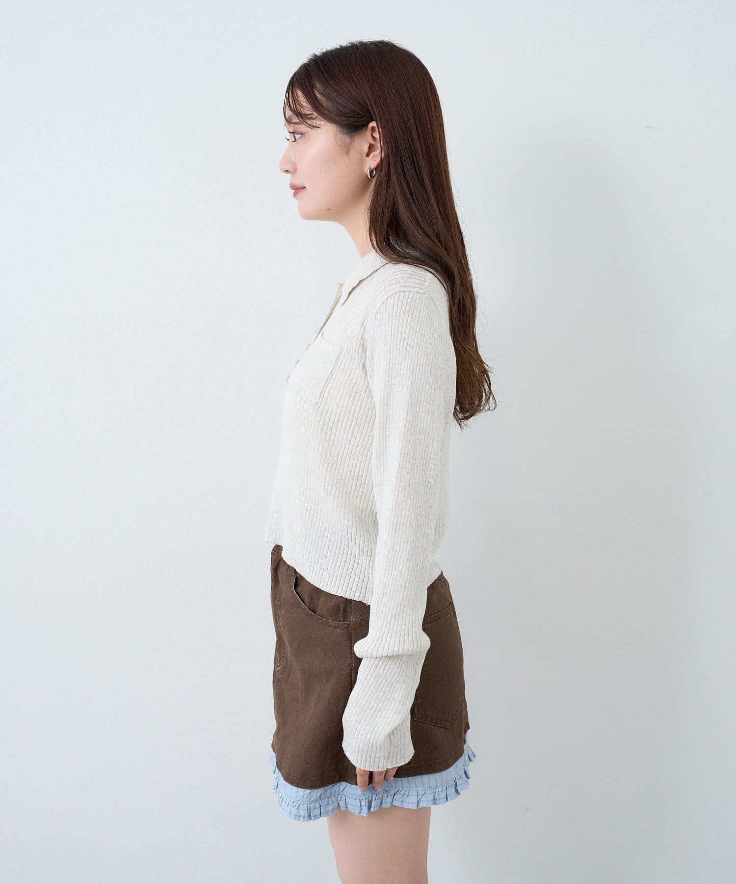 OUTLET(アウトレット) 【Kastane】ポロリブニット