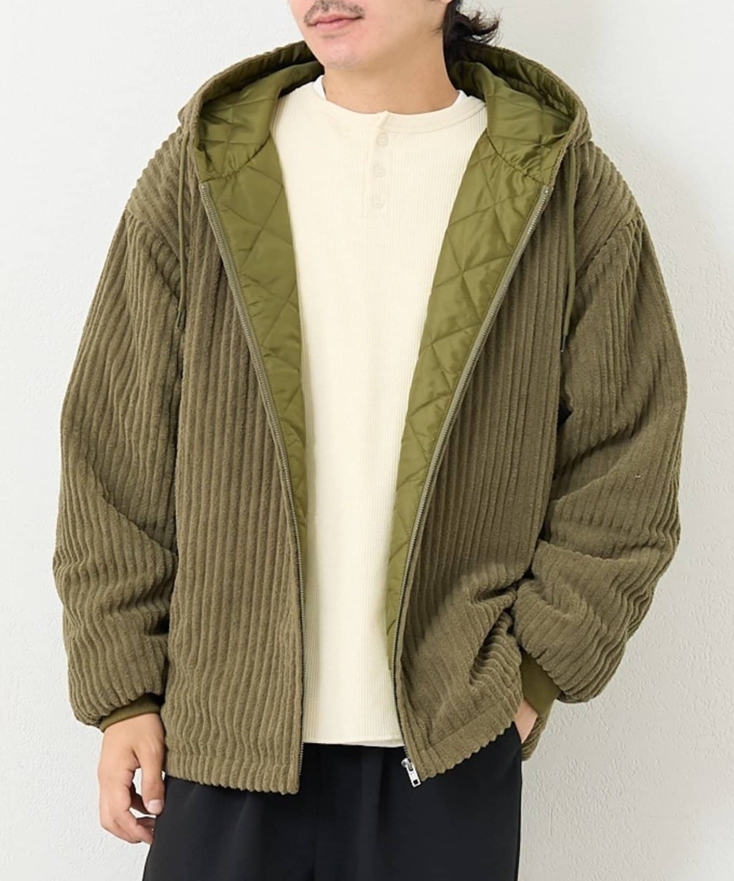 OUTLET(アウトレット) 【Kastane】BM コーデュロイ中綿パーカー