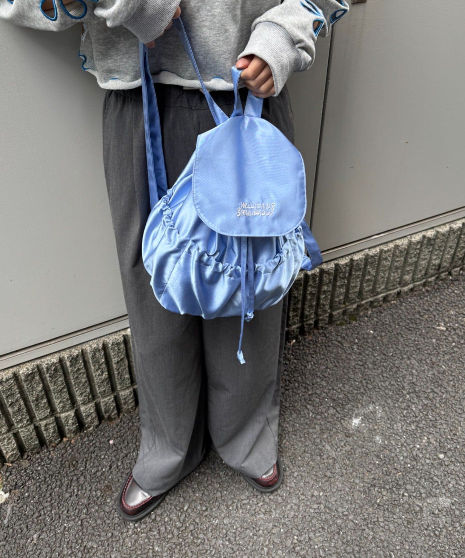 OUTLET(アウトレット) 【CIAOPANIC TYPY】H.Sロゴ刺繍サテンリュックサック