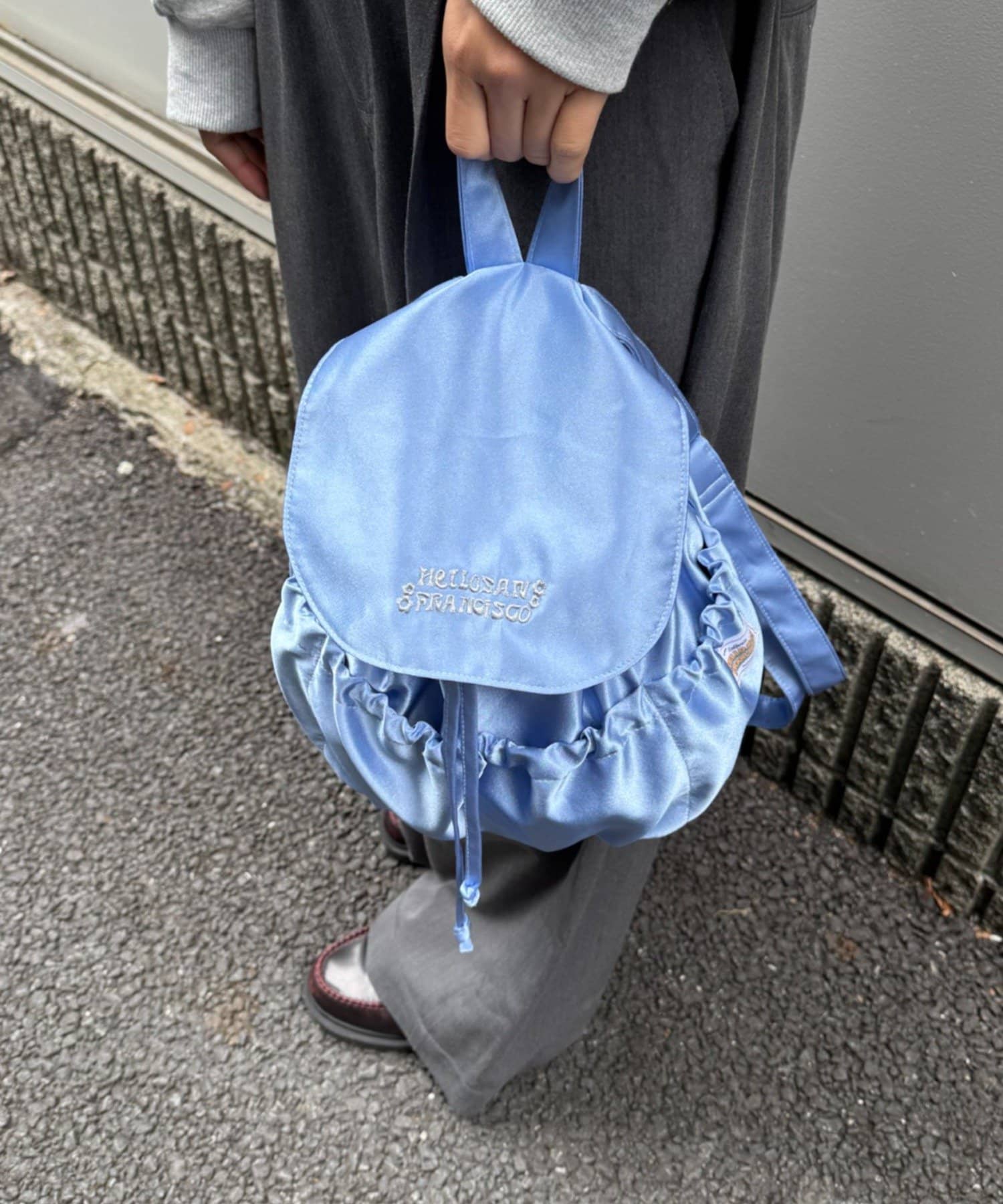 OUTLET(アウトレット) 【CIAOPANIC TYPY】H.Sロゴ刺繍サテンリュックサック