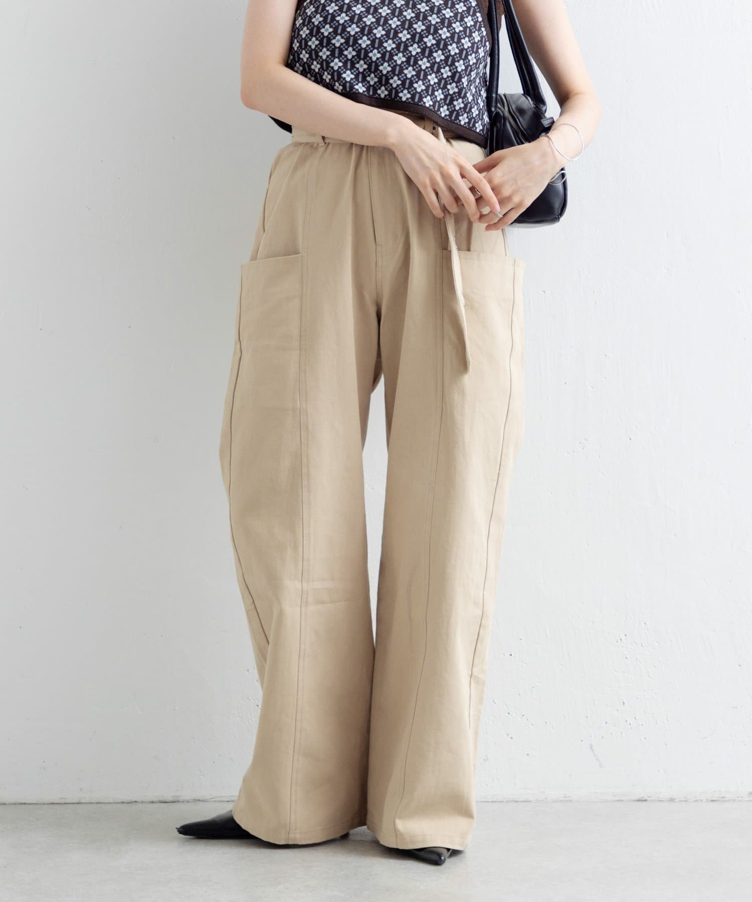 OUTLET(アウトレット) 【Kastane】スタッズサイドポケットパンツ